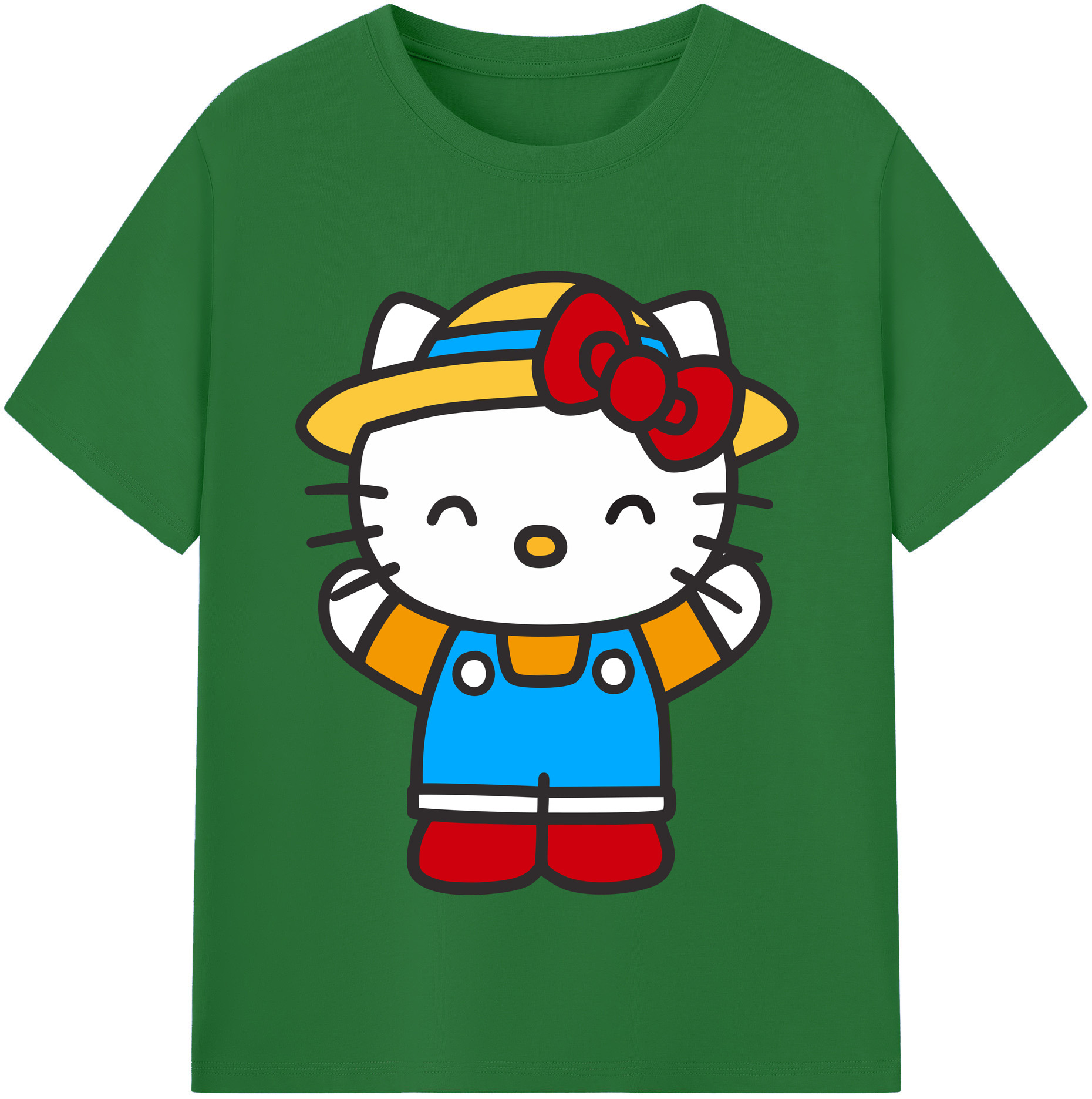 （画像用） Hello Kitty ハローキティ 綿100％半袖Tシャツ（フロントプリント）
