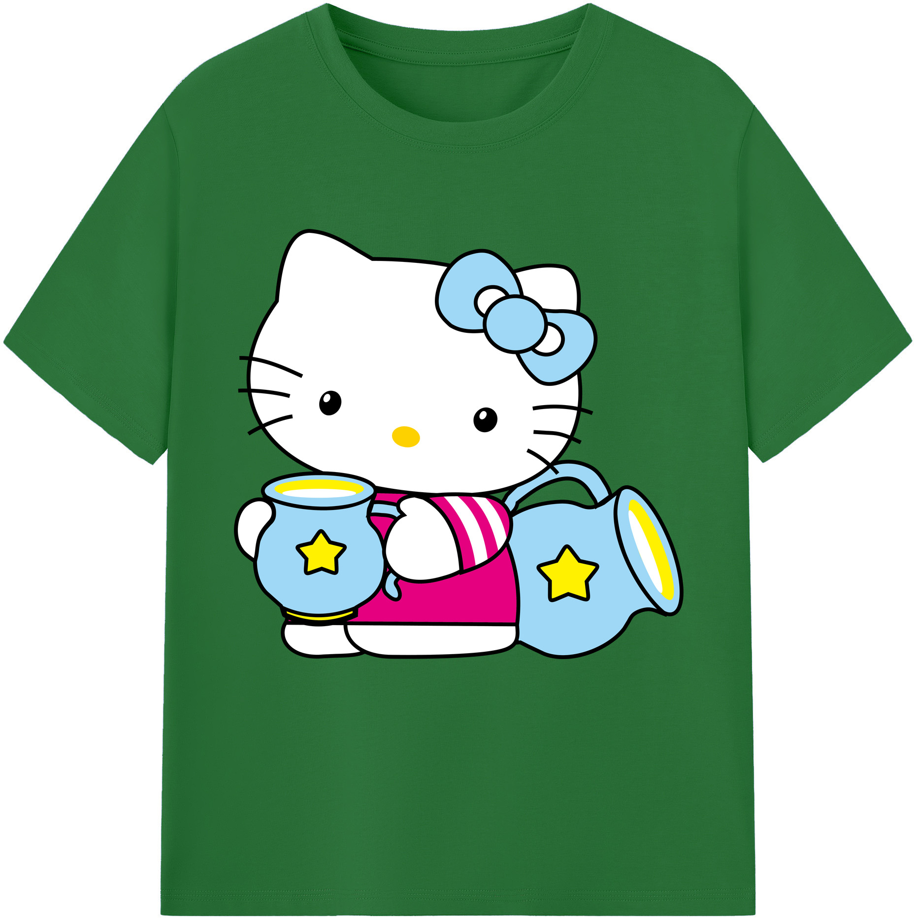 （画像用） Hello Kitty ハローキティ 綿100％半袖Tシャツ（フロントプリント）