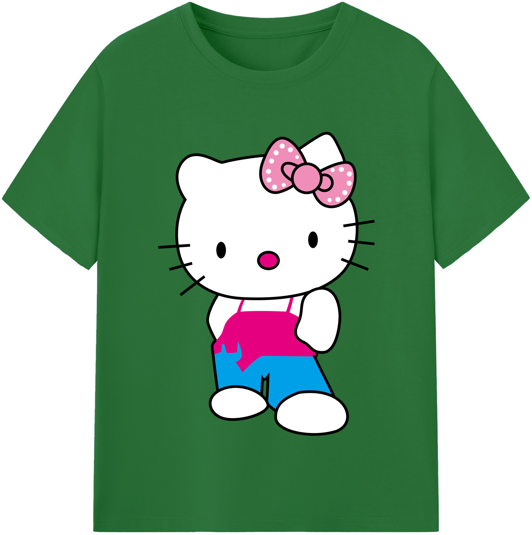 （画像用） Hello Kitty ハローキティ 綿100％半袖Tシャツ（フロントプリント）