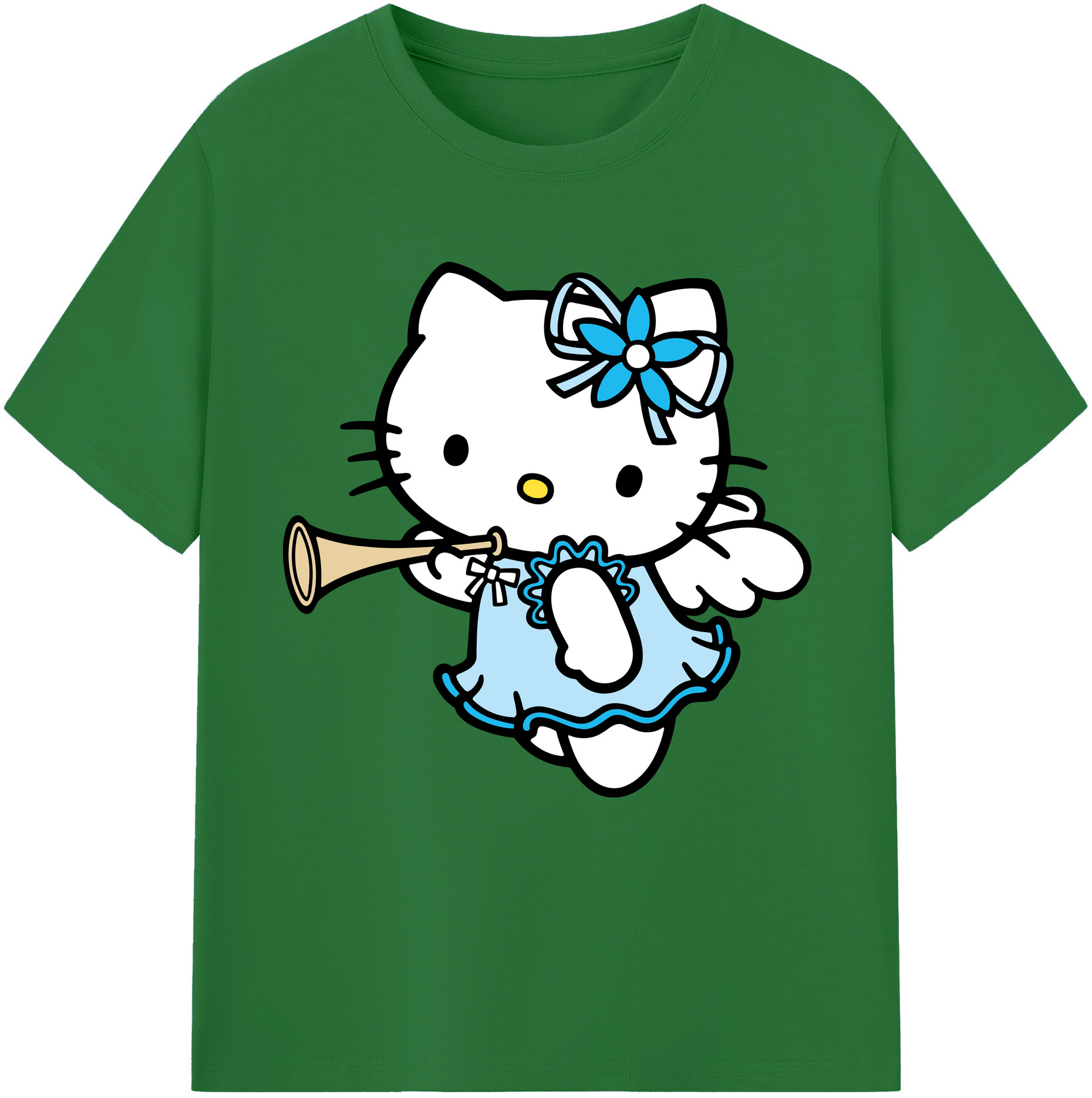 （画像用） Hello Kitty ハローキティ 綿100％半袖Tシャツ（フロントプリント）