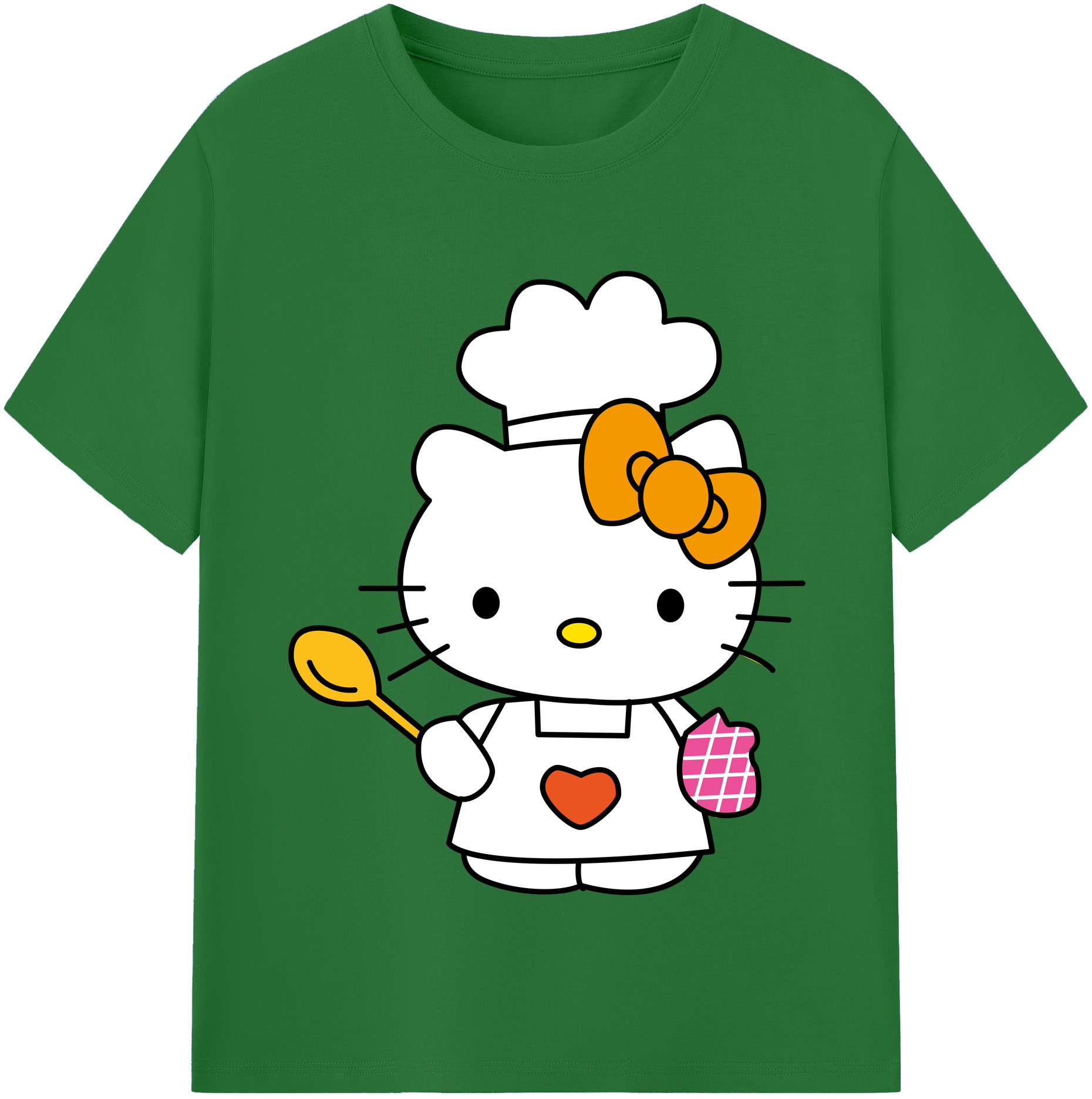 （画像用） Hello Kitty ハローキティ 綿100％半袖Tシャツ（フロントプリント）