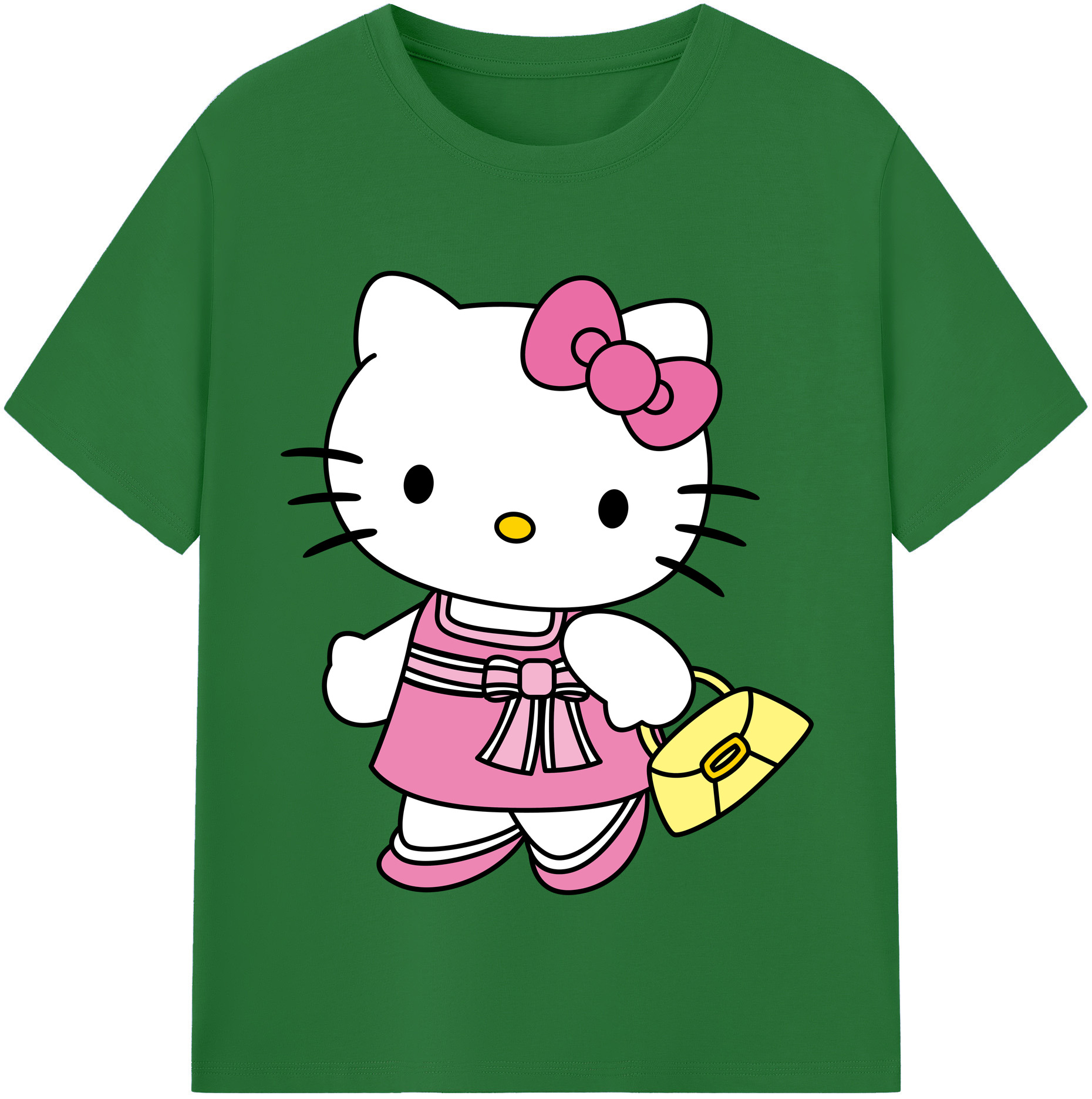 （画像用） Hello Kitty ハローキティ 綿100％半袖Tシャツ（フロントプリント）