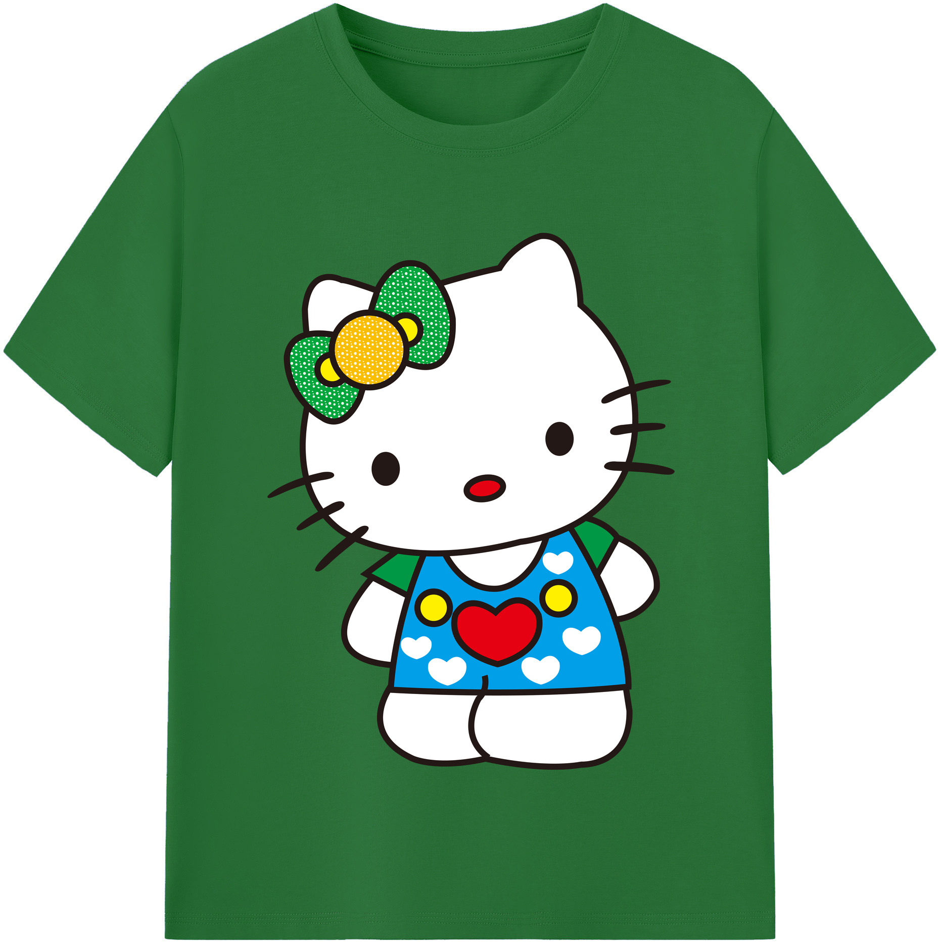 （画像用） Hello Kitty ハローキティ 綿100％半袖Tシャツ（フロントプリント）