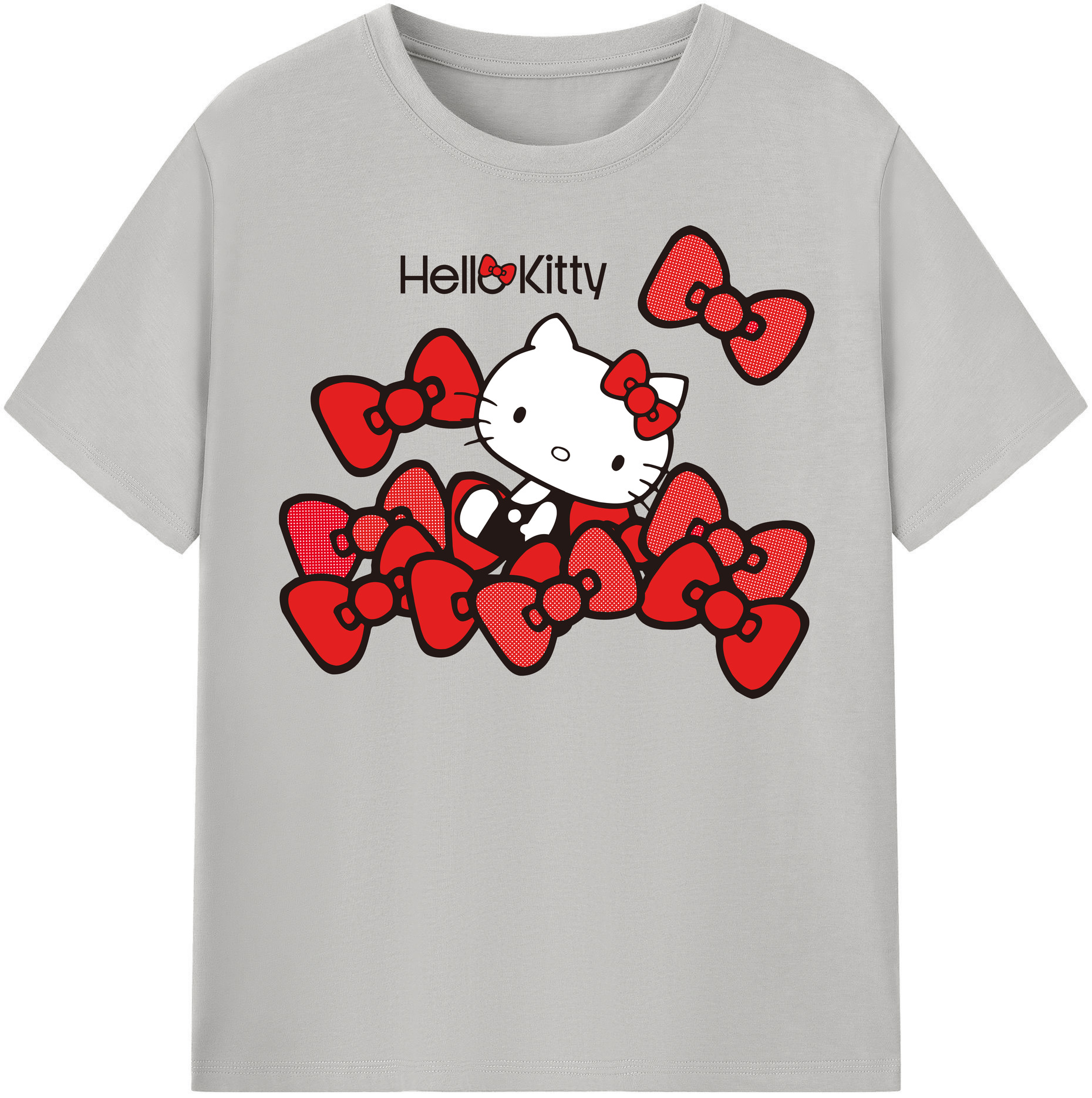 （画像用） Hello Kitty ハローキティ 綿100％半袖Tシャツ（フロントプリント）