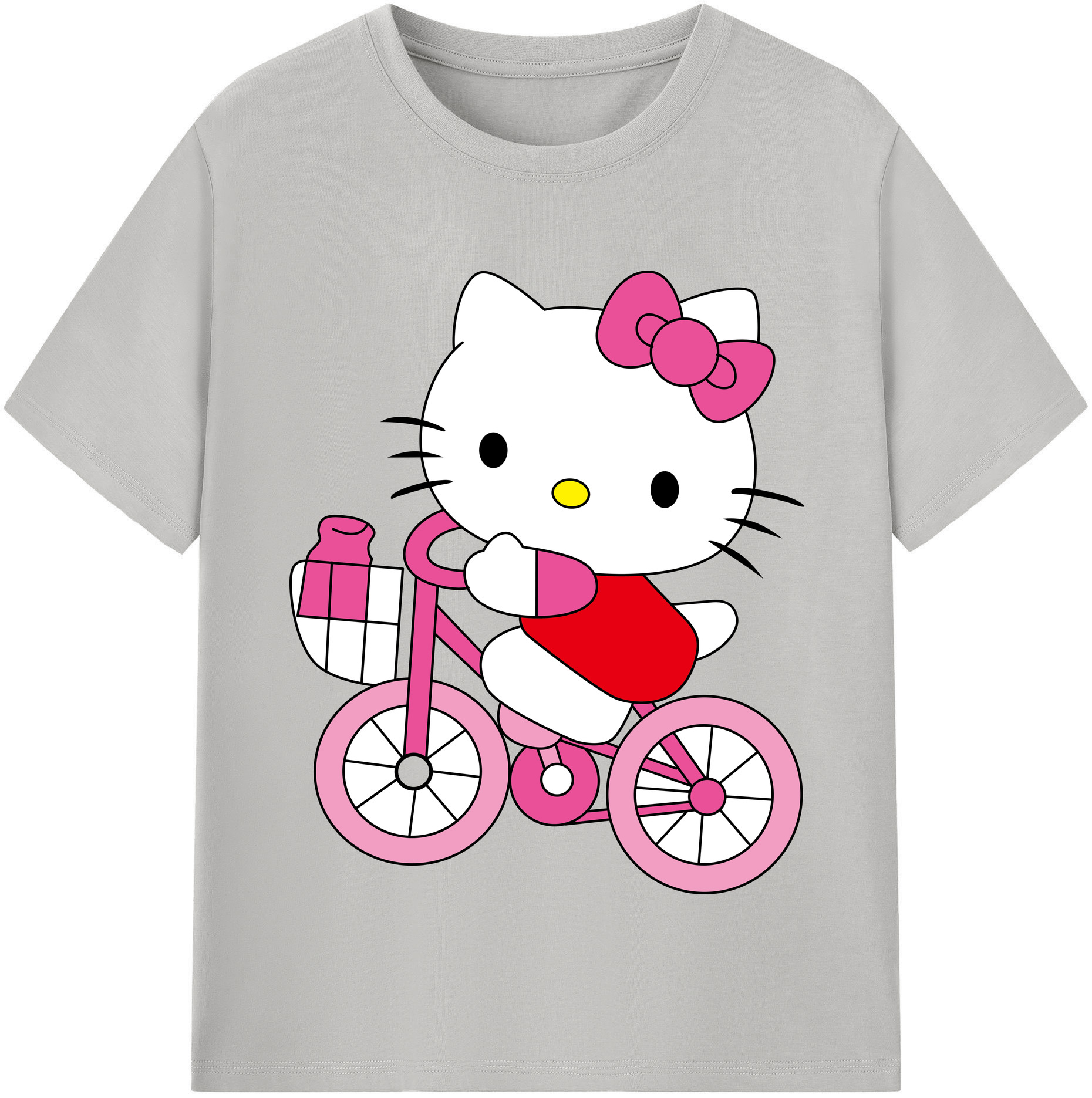 （画像用） Hello Kitty ハローキティ 綿100％半袖Tシャツ（フロントプリント）