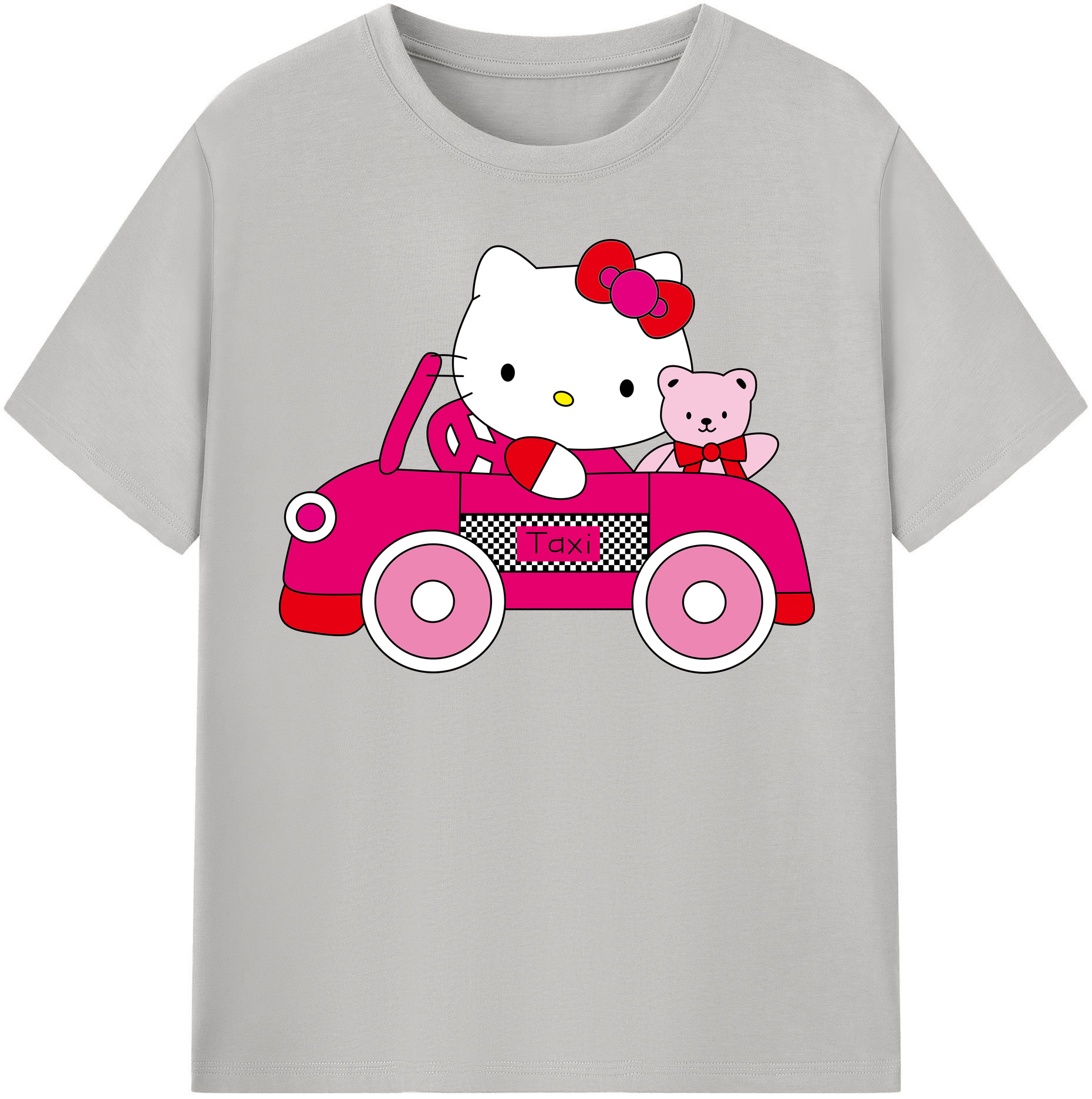 （画像用） Hello Kitty ハローキティ 綿100％半袖Tシャツ（フロントプリント）