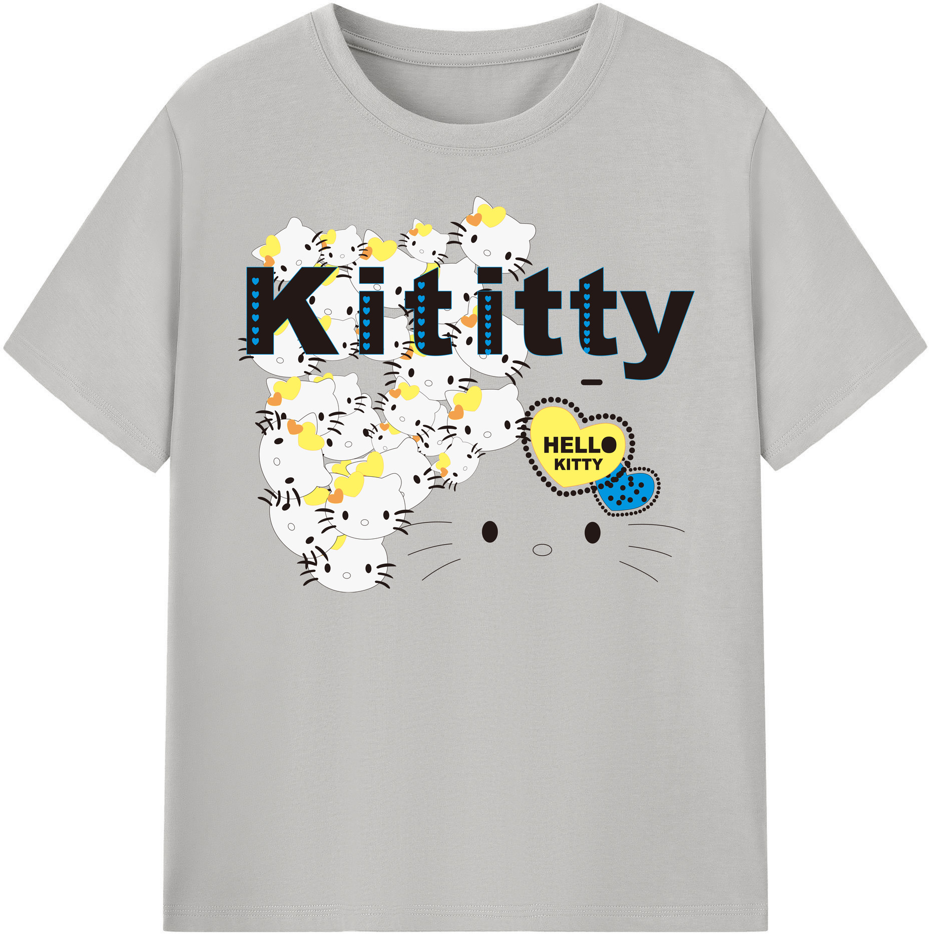 （画像用） Hello Kitty ハローキティ 綿100％半袖Tシャツ（フロントプリント）