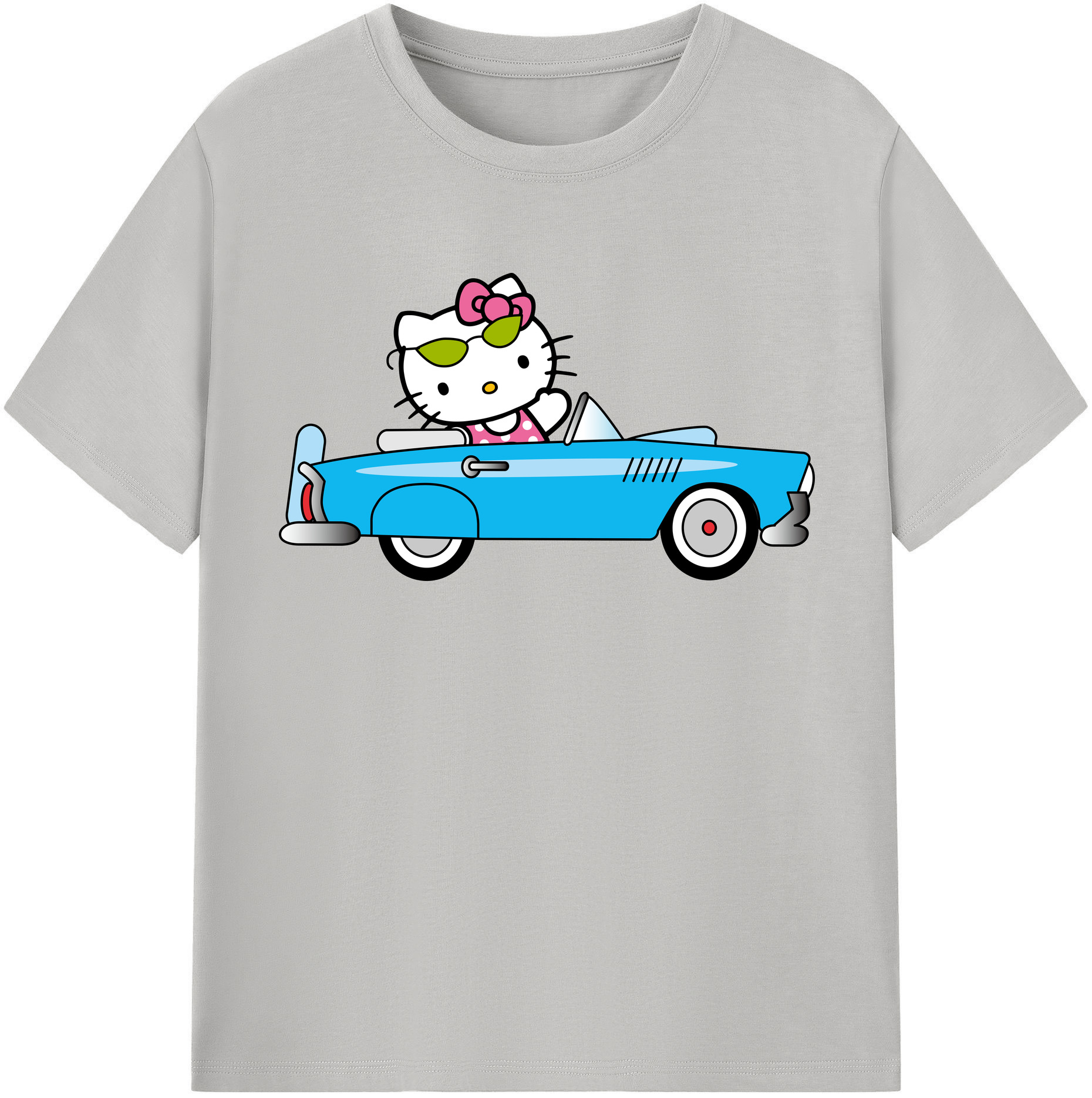 （画像用） Hello Kitty ハローキティ 綿100％半袖Tシャツ（フロントプリント）