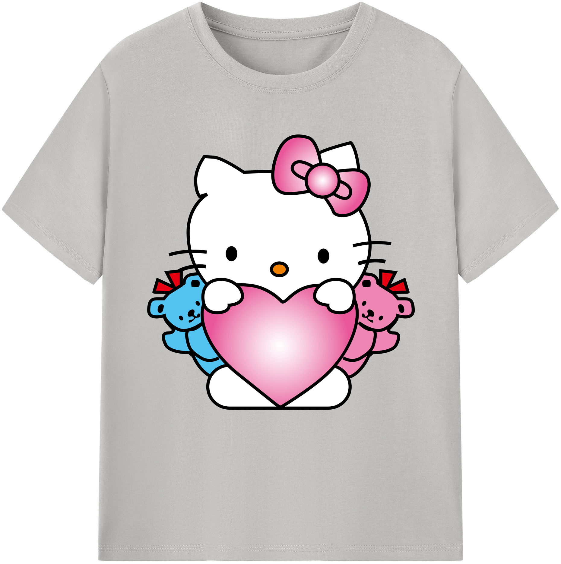 （画像用） Hello Kitty ハローキティ 綿100％半袖Tシャツ（フロントプリント）