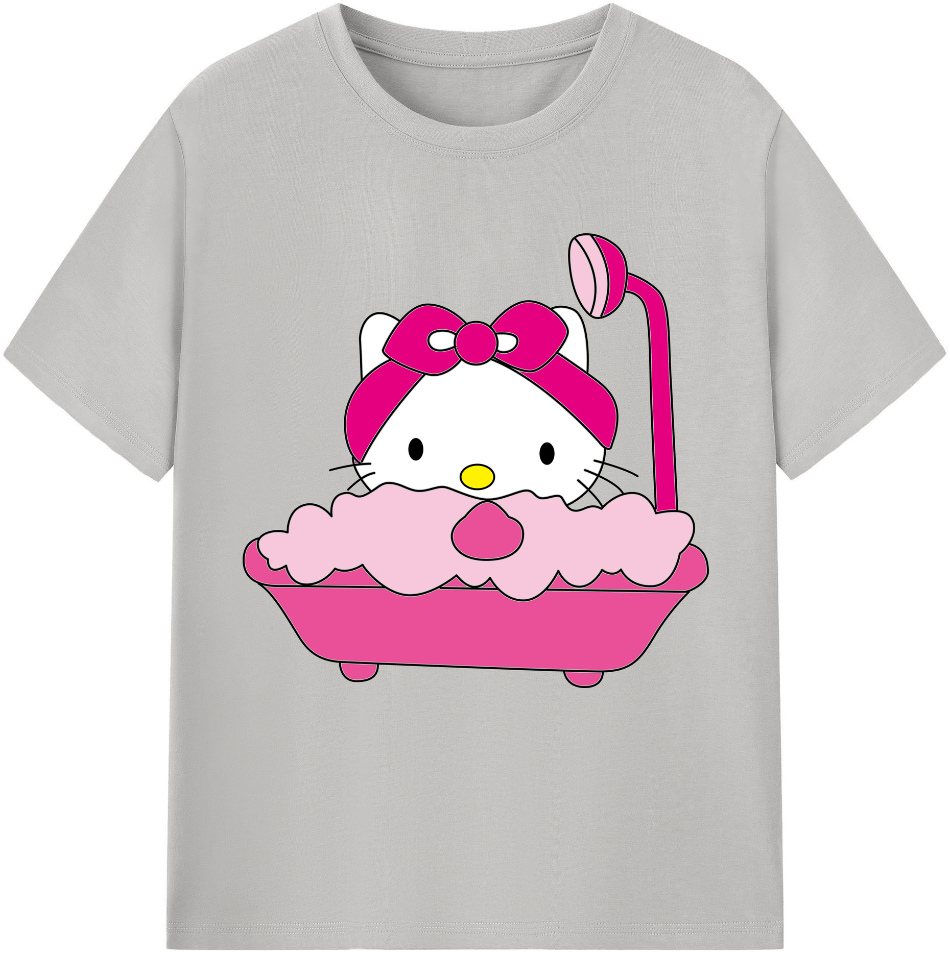 （画像用） Hello Kitty ハローキティ 綿100％半袖Tシャツ（フロントプリント）