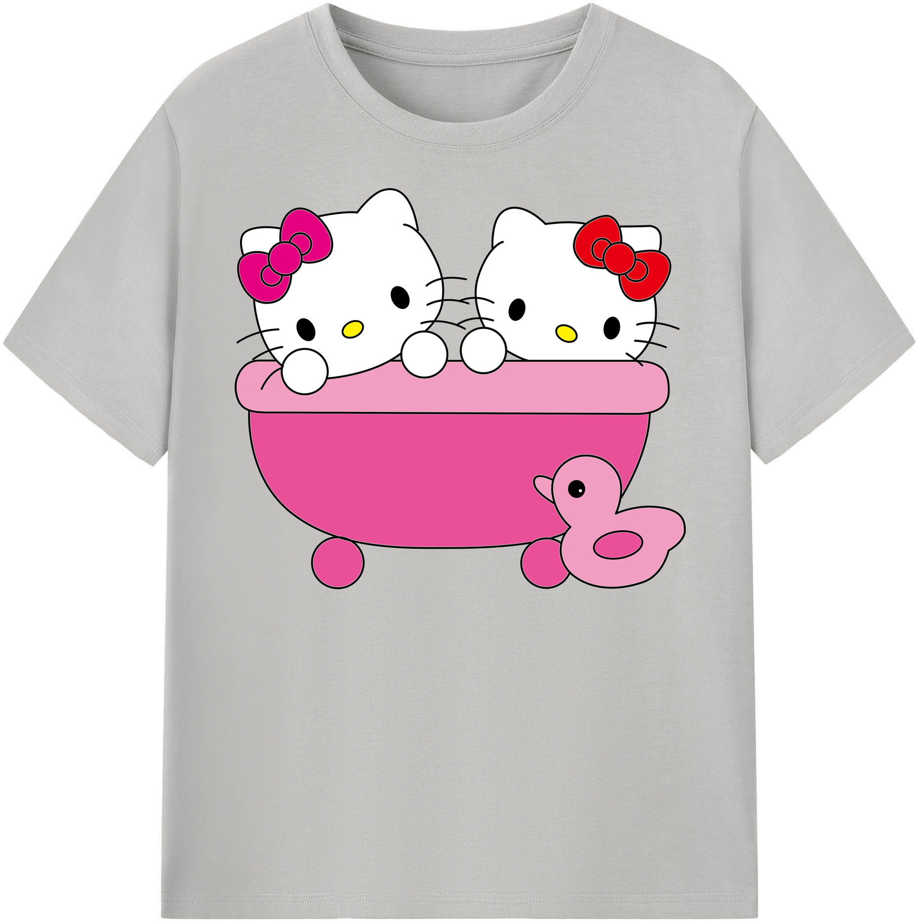 （画像用） Hello Kitty ハローキティ 綿100％半袖Tシャツ（フロントプリント）