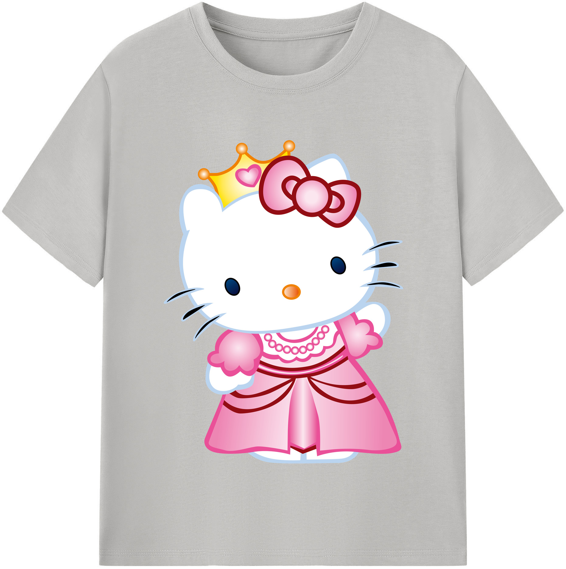 （画像用） Hello Kitty ハローキティ 綿100％半袖Tシャツ（フロントプリント）
