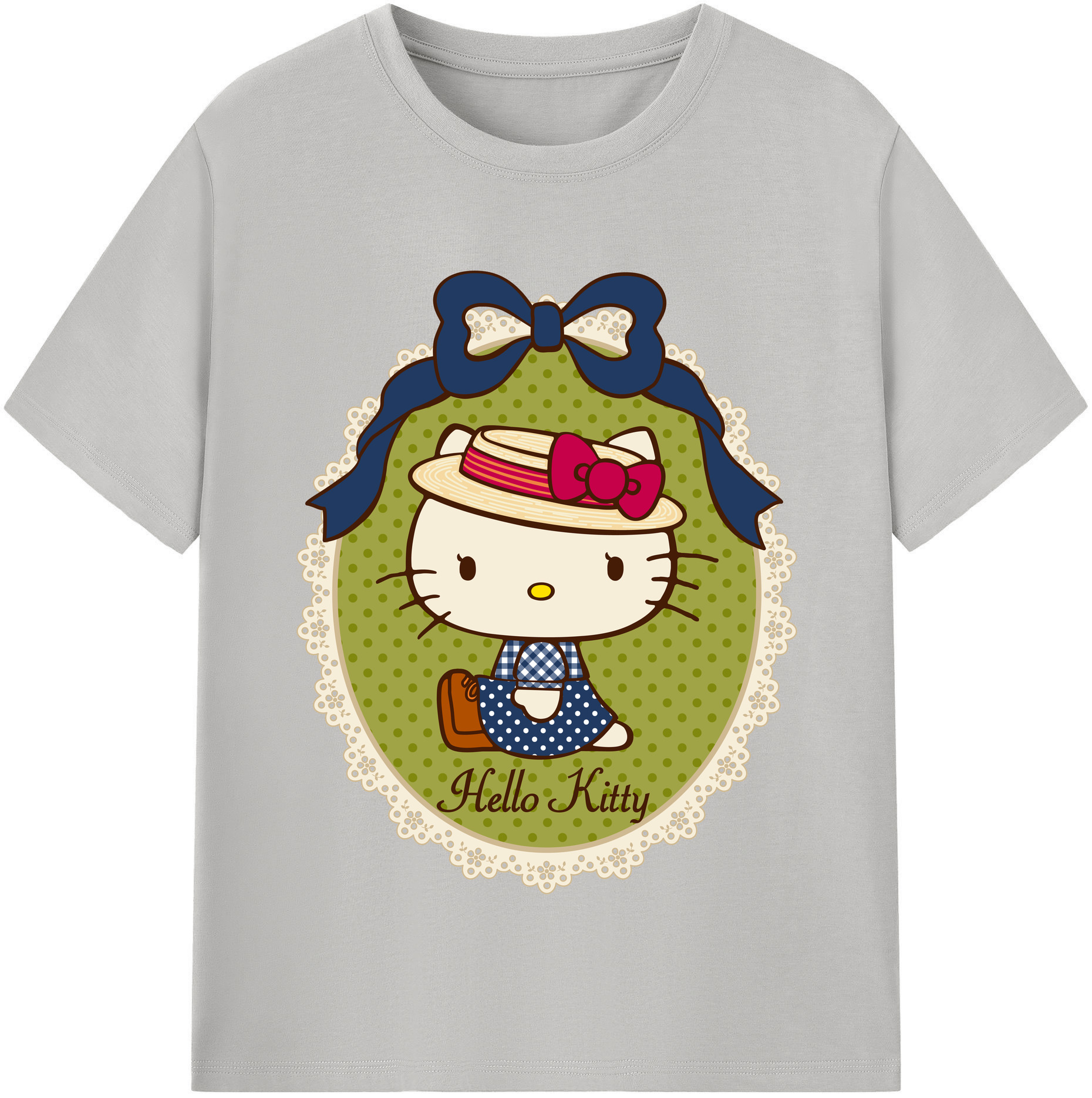 （画像用） Hello Kitty ハローキティ 綿100％半袖Tシャツ（フロントプリント）