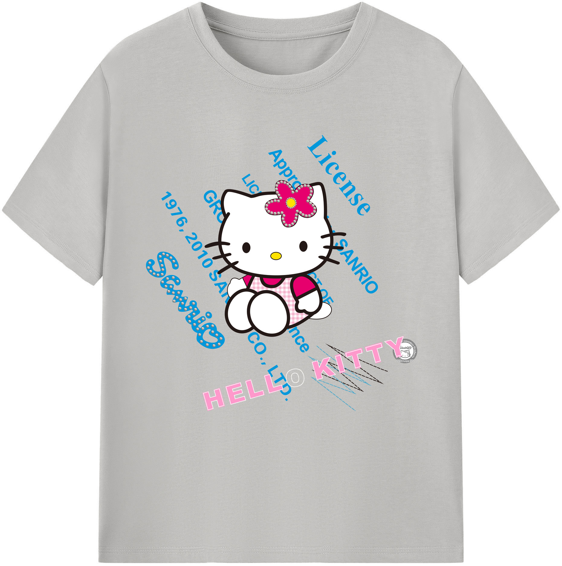 （画像用） Hello Kitty ハローキティ 綿100％半袖Tシャツ（フロントプリント）
