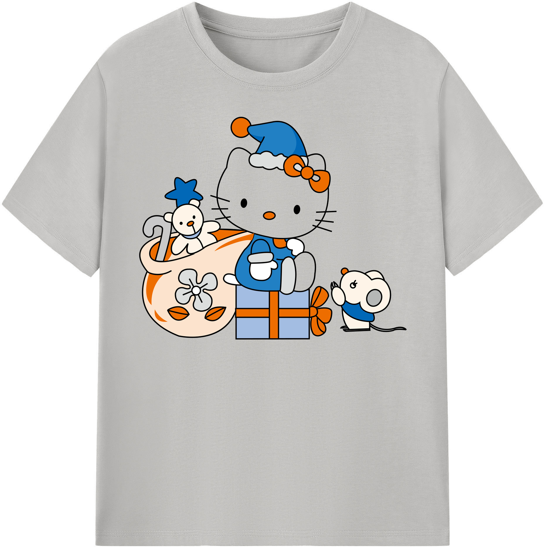 （画像用） Hello Kitty ハローキティ 綿100％半袖Tシャツ（フロントプリント）