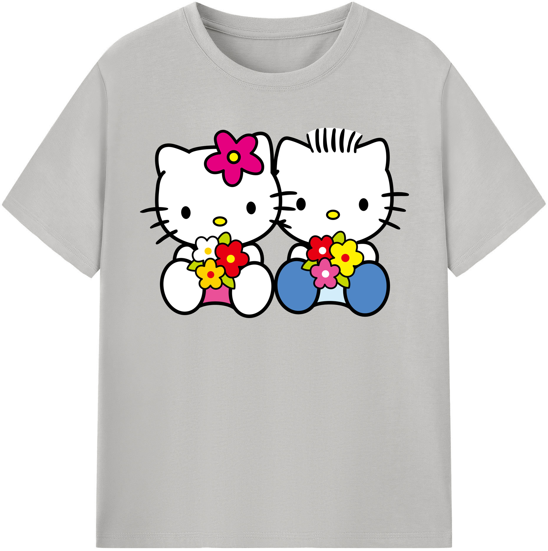 （画像用） Hello Kitty ハローキティ 綿100％半袖Tシャツ（フロントプリント）