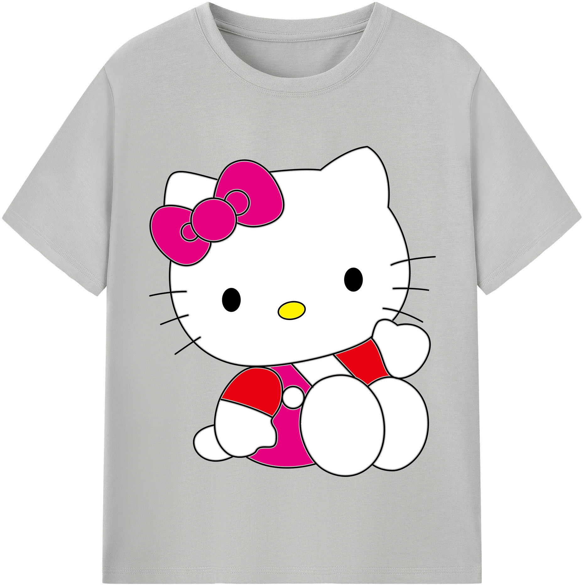 （画像用） Hello Kitty ハローキティ 綿100％半袖Tシャツ（フロントプリント）