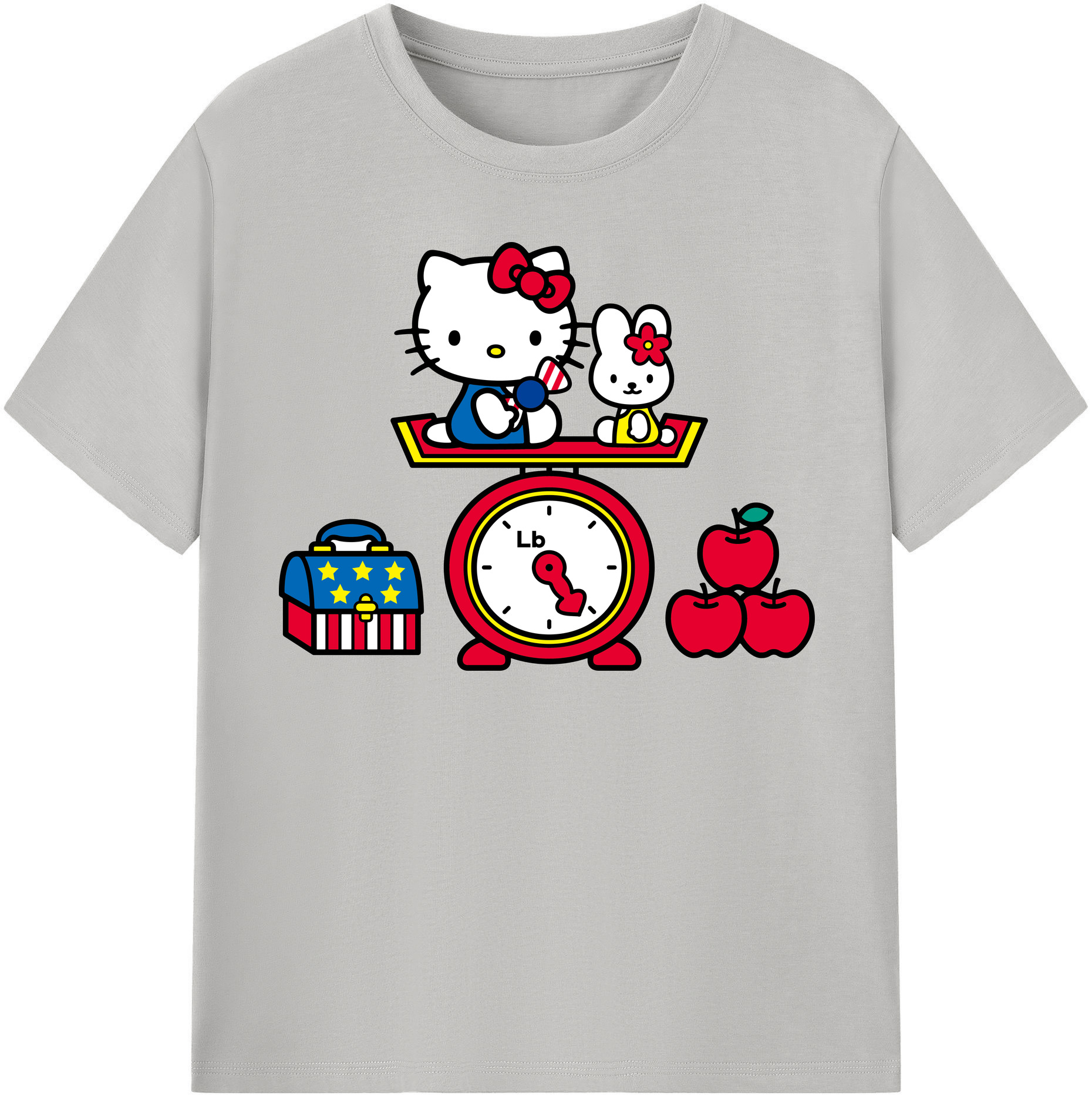 （画像用） Hello Kitty ハローキティ 綿100％半袖Tシャツ（フロントプリント）
