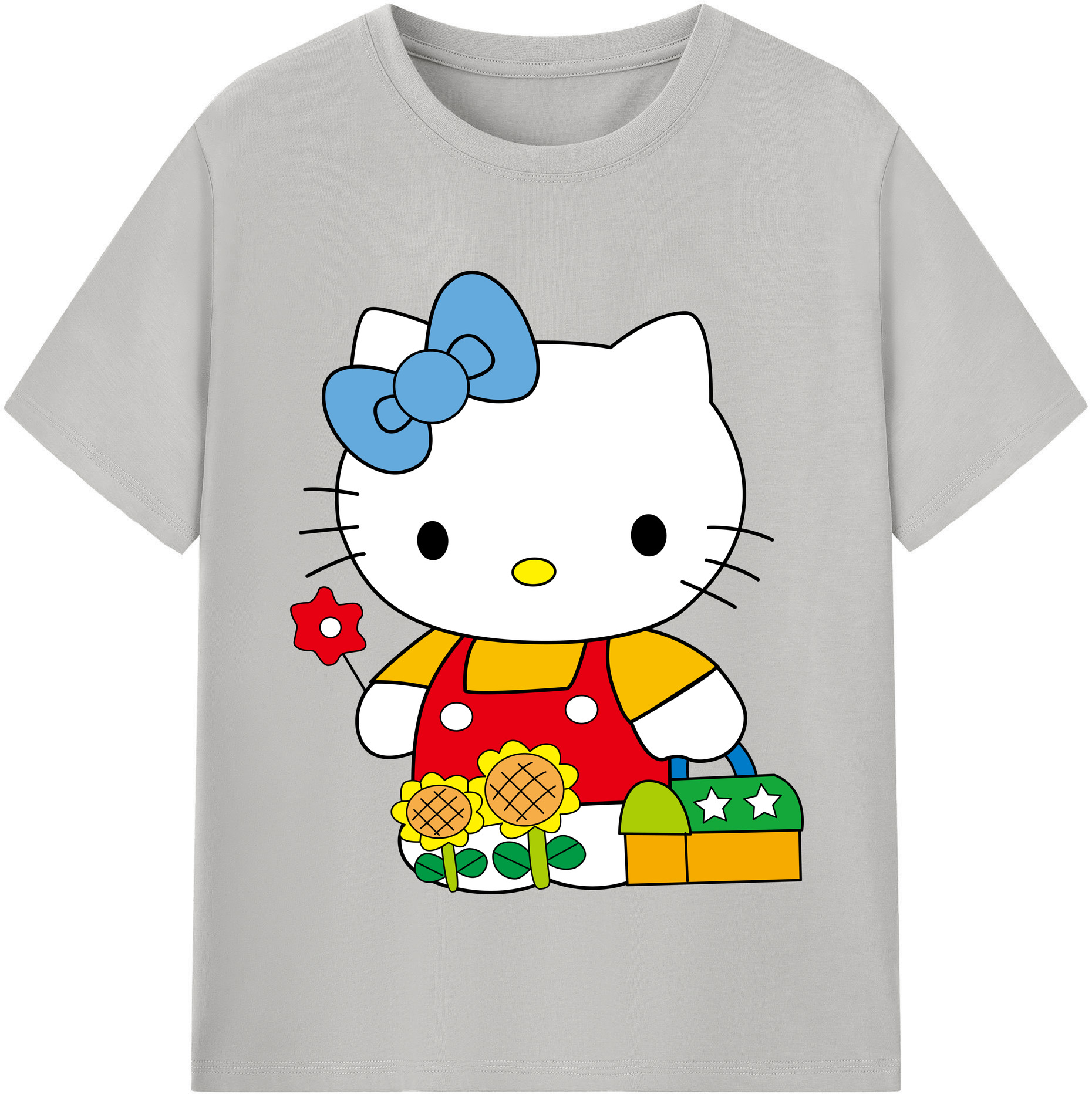 （画像用） Hello Kitty ハローキティ 綿100％半袖Tシャツ（フロントプリント）