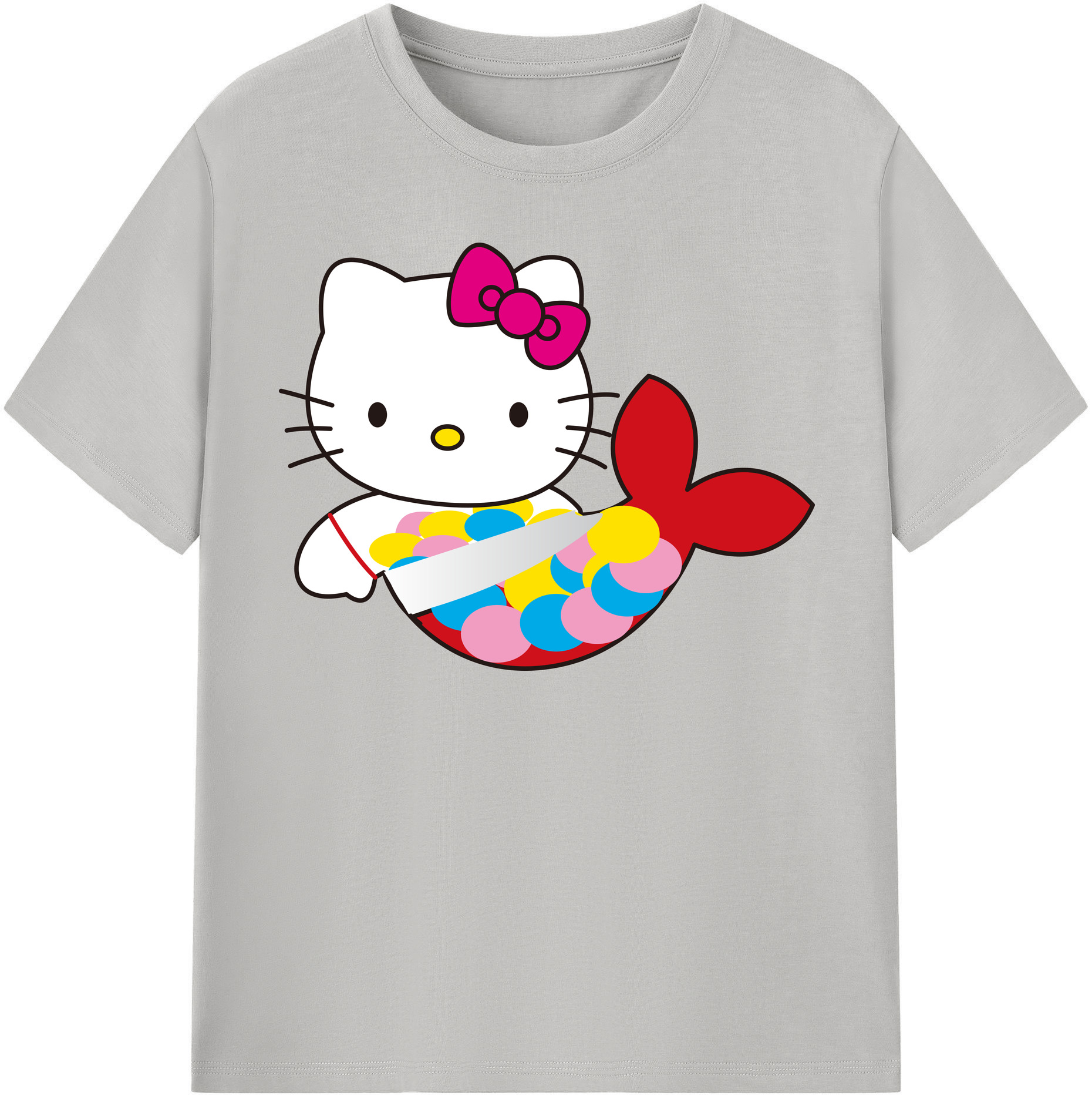 （画像用） Hello Kitty ハローキティ 綿100％半袖Tシャツ（フロントプリント）