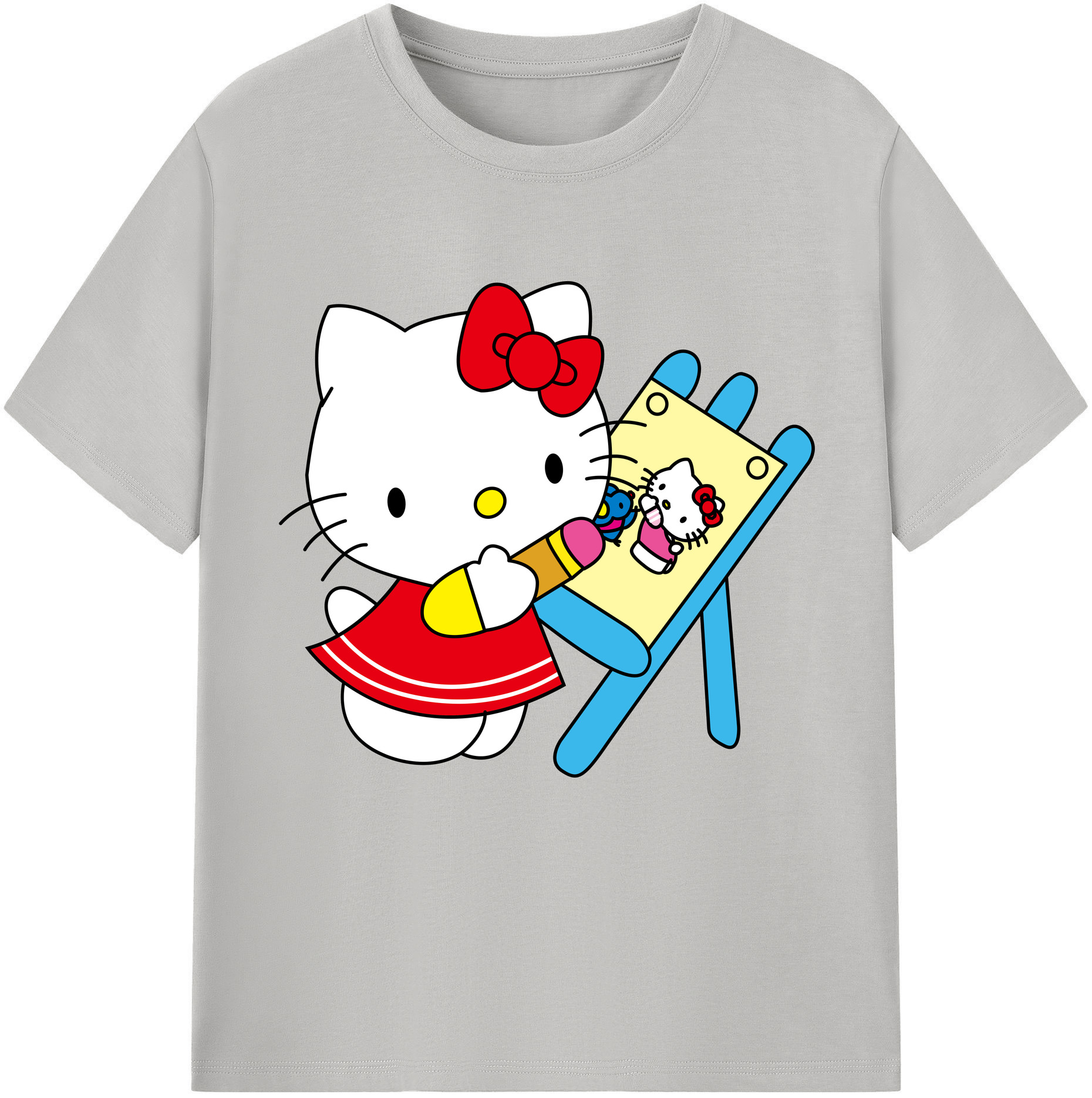 （画像用） Hello Kitty ハローキティ 綿100％半袖Tシャツ（フロントプリント）
