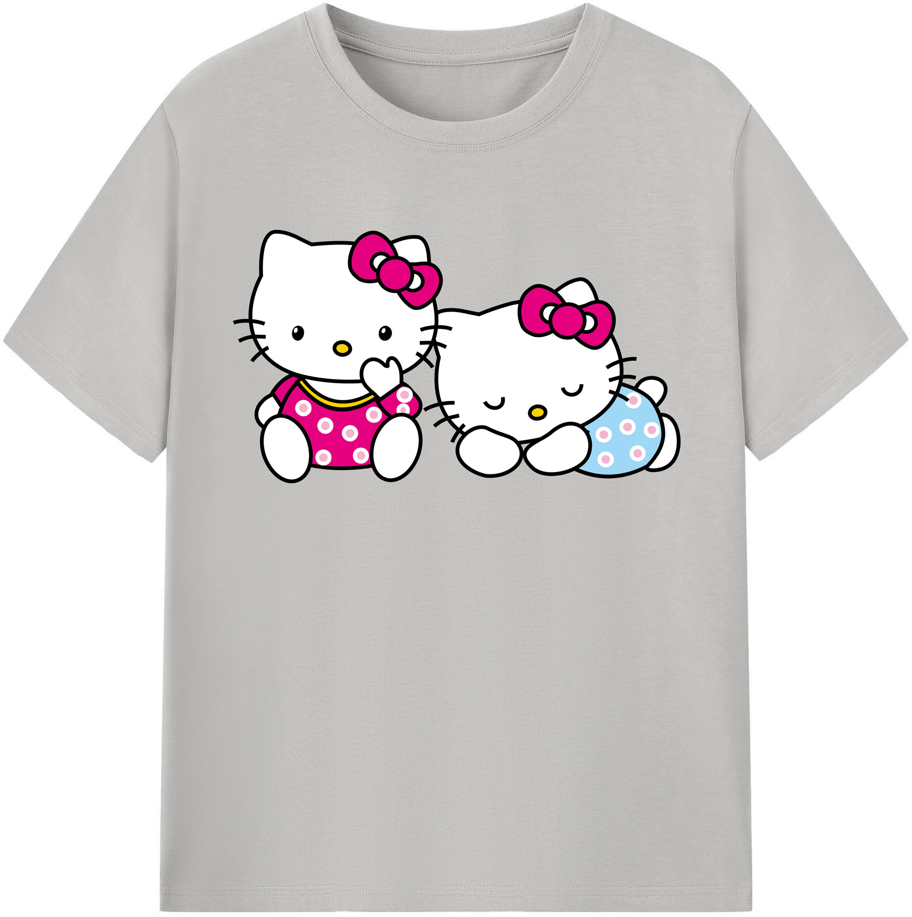 （画像用） Hello Kitty ハローキティ 綿100％半袖Tシャツ（フロントプリント）