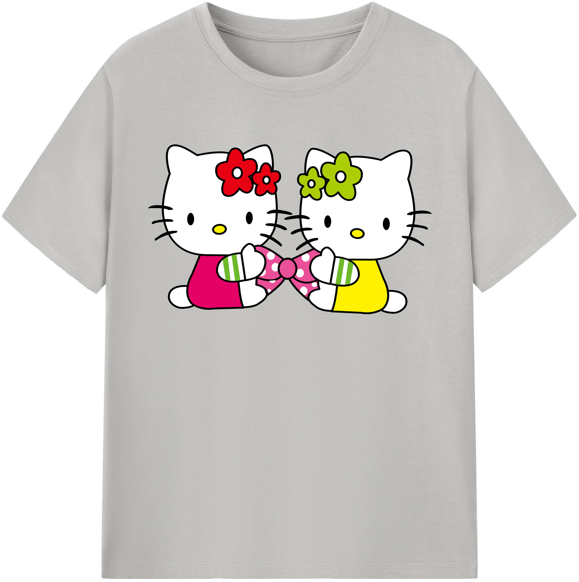 （画像用） Hello Kitty ハローキティ 綿100％半袖Tシャツ（フロントプリント）