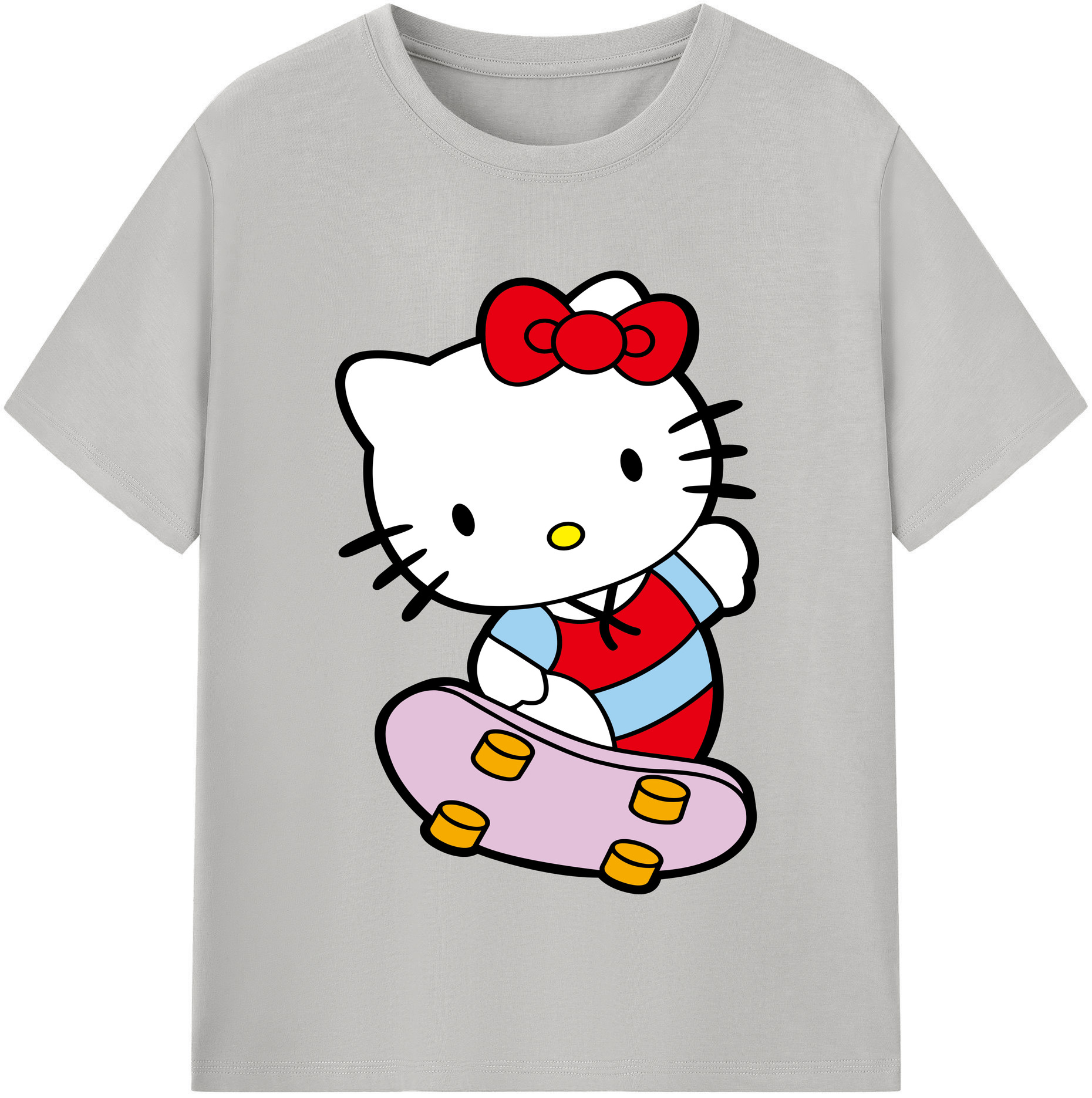 （画像用） Hello Kitty ハローキティ 綿100％半袖Tシャツ（フロントプリント）