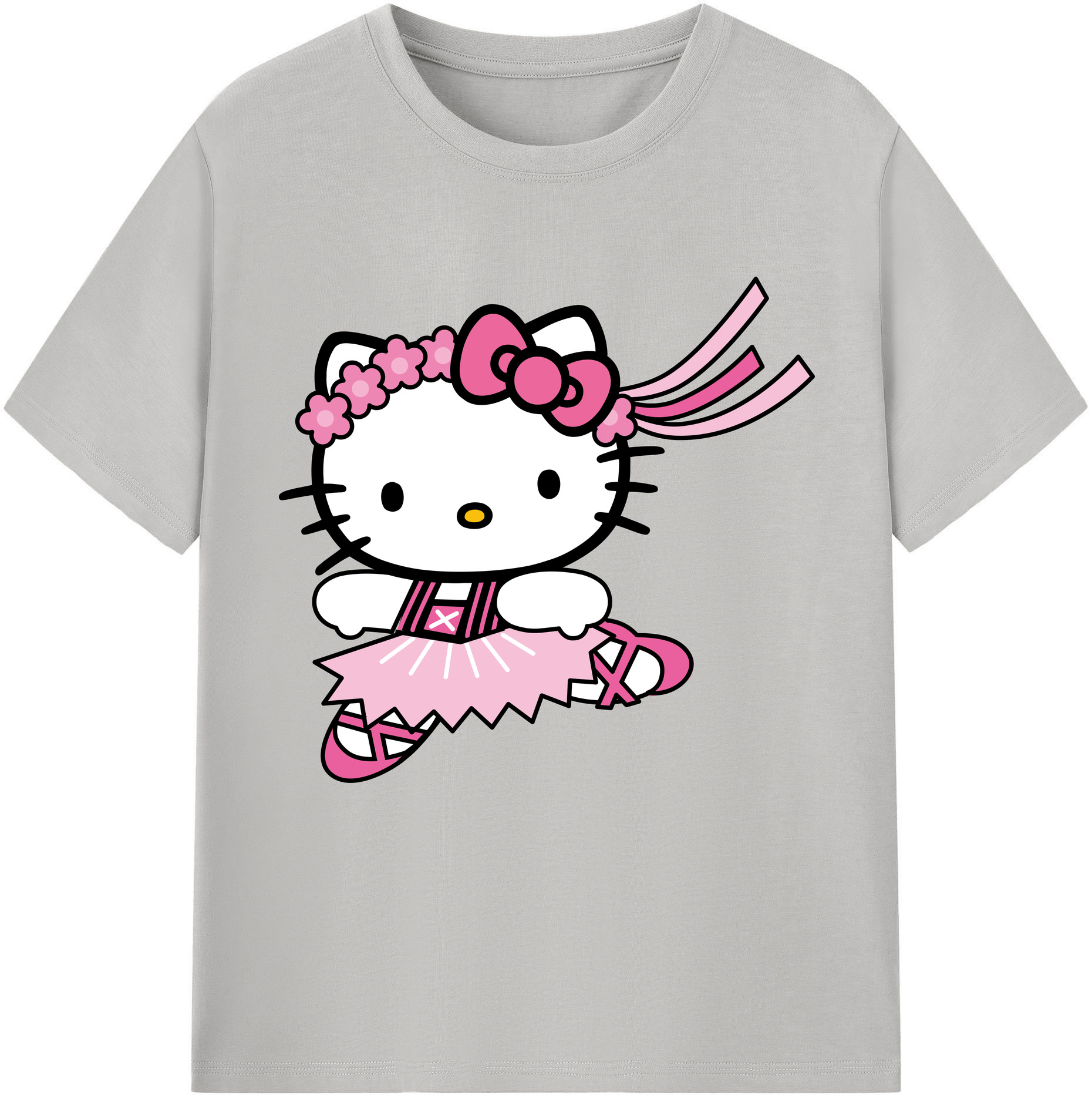 （画像用） Hello Kitty ハローキティ 綿100％半袖Tシャツ（フロントプリント）