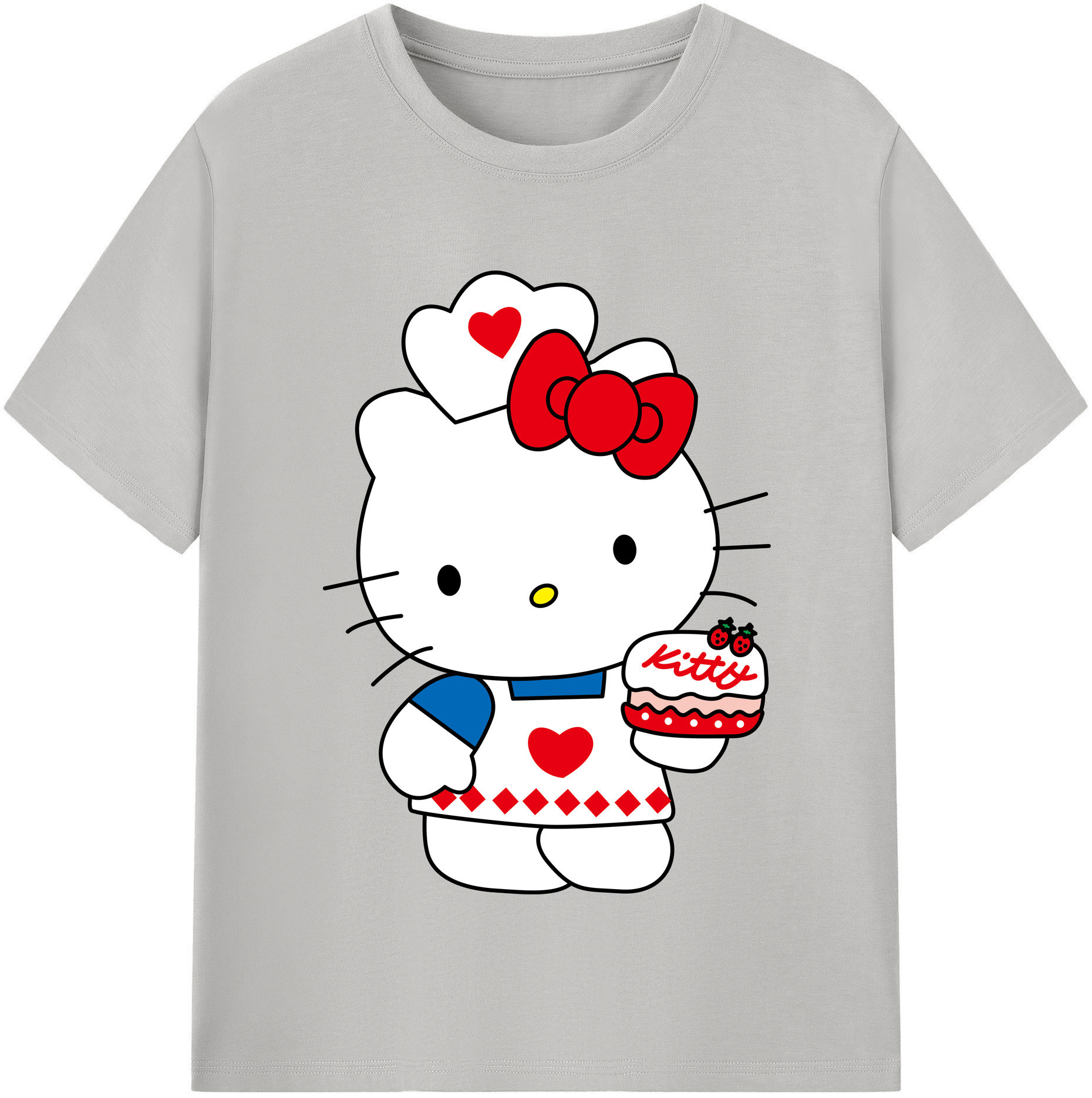 （画像用） Hello Kitty ハローキティ 綿100％半袖Tシャツ（フロントプリント）