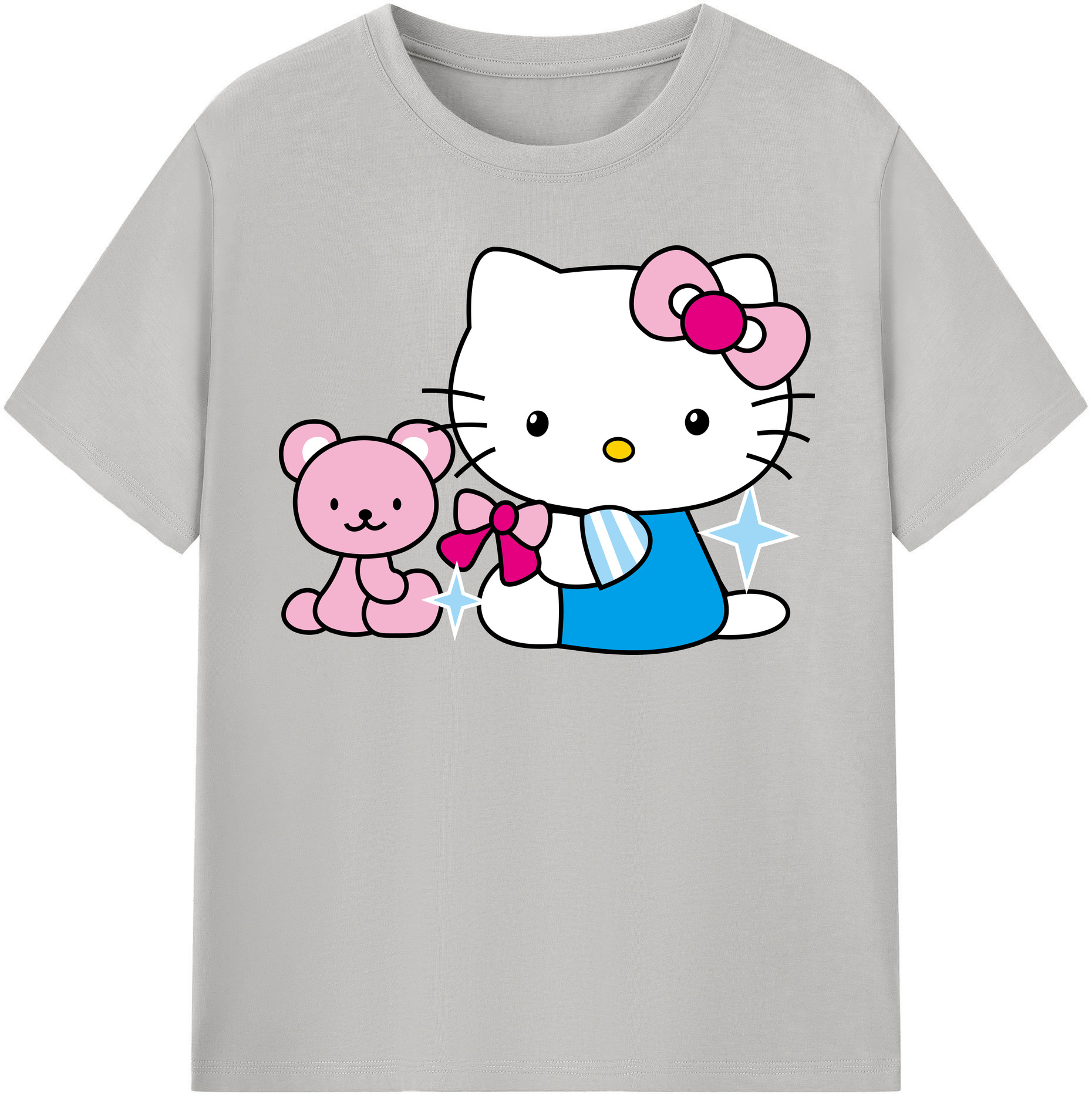 （画像用） Hello Kitty ハローキティ 綿100％半袖Tシャツ（フロントプリント）