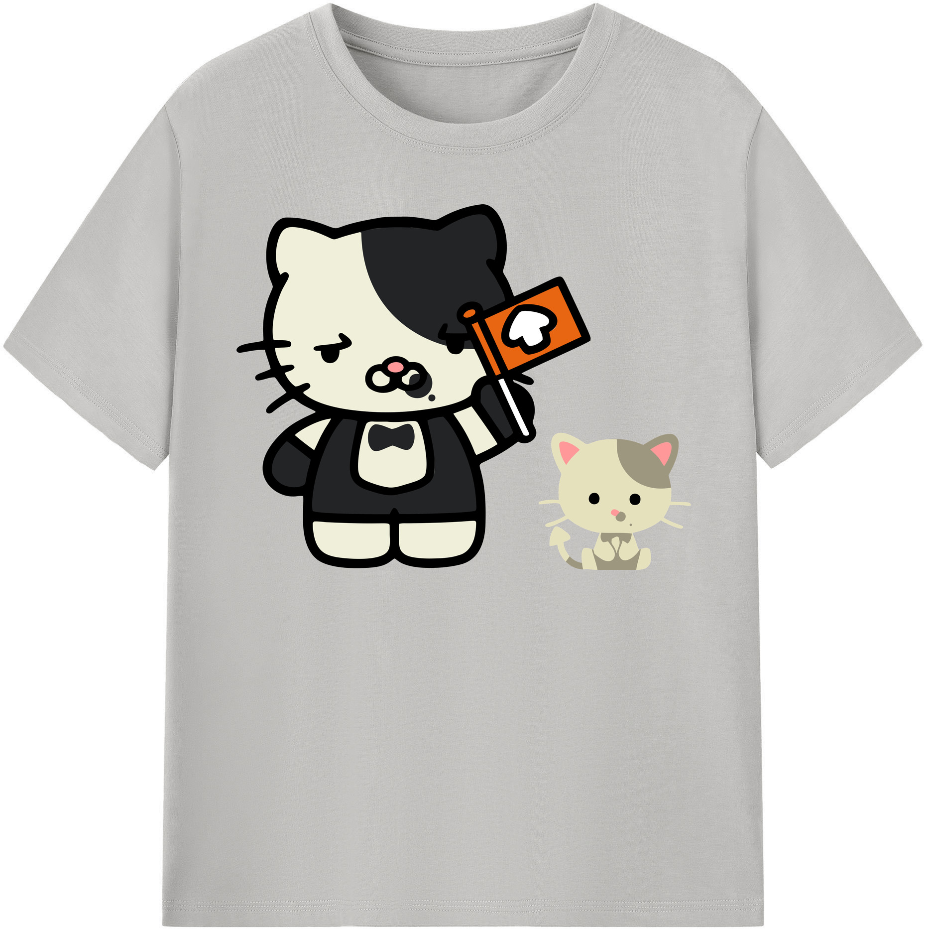 （画像用） Hello Kitty ハローキティ 綿100％半袖Tシャツ（フロントプリント）