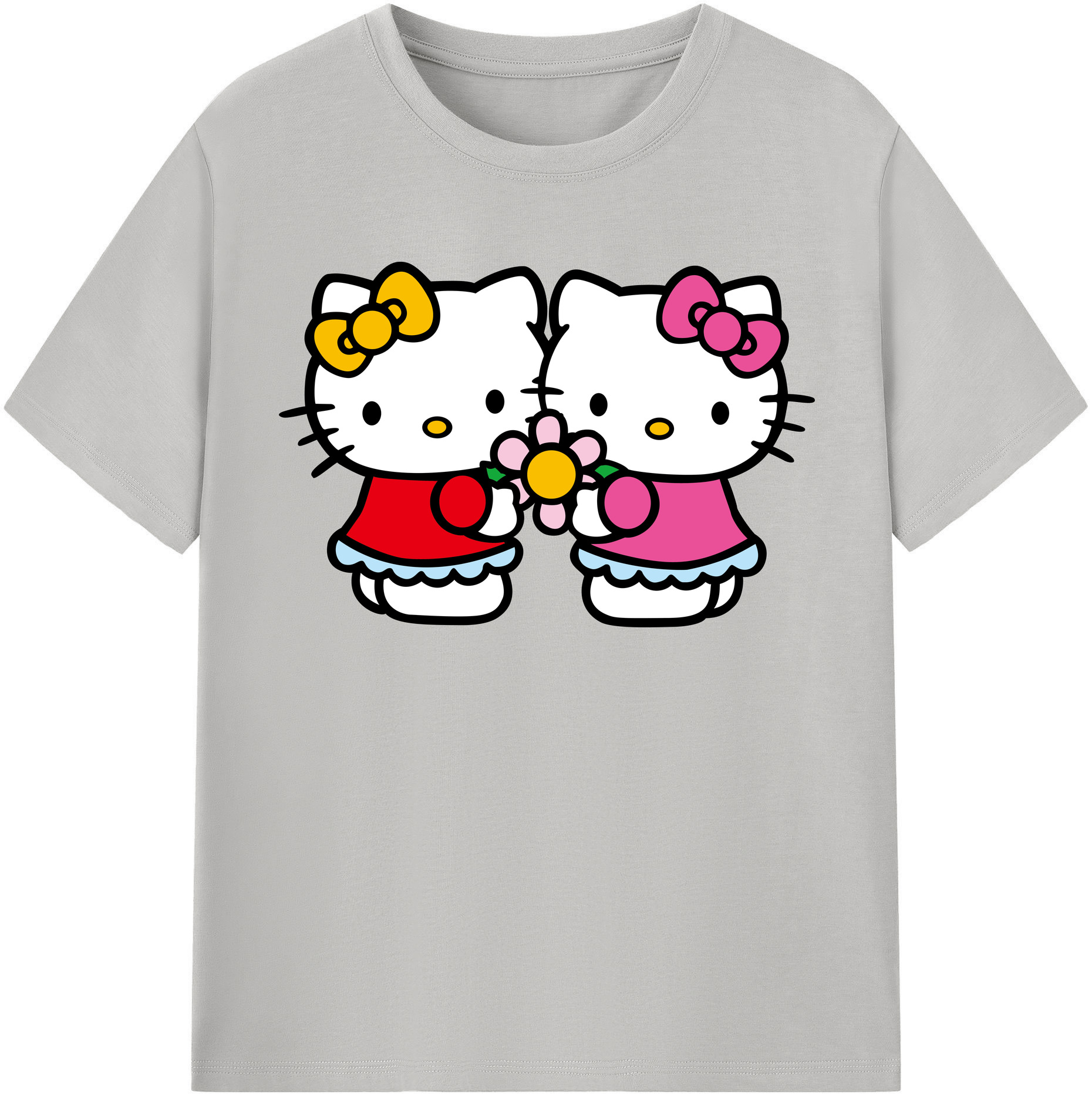 （画像用） Hello Kitty ハローキティ 綿100％半袖Tシャツ（フロントプリント）