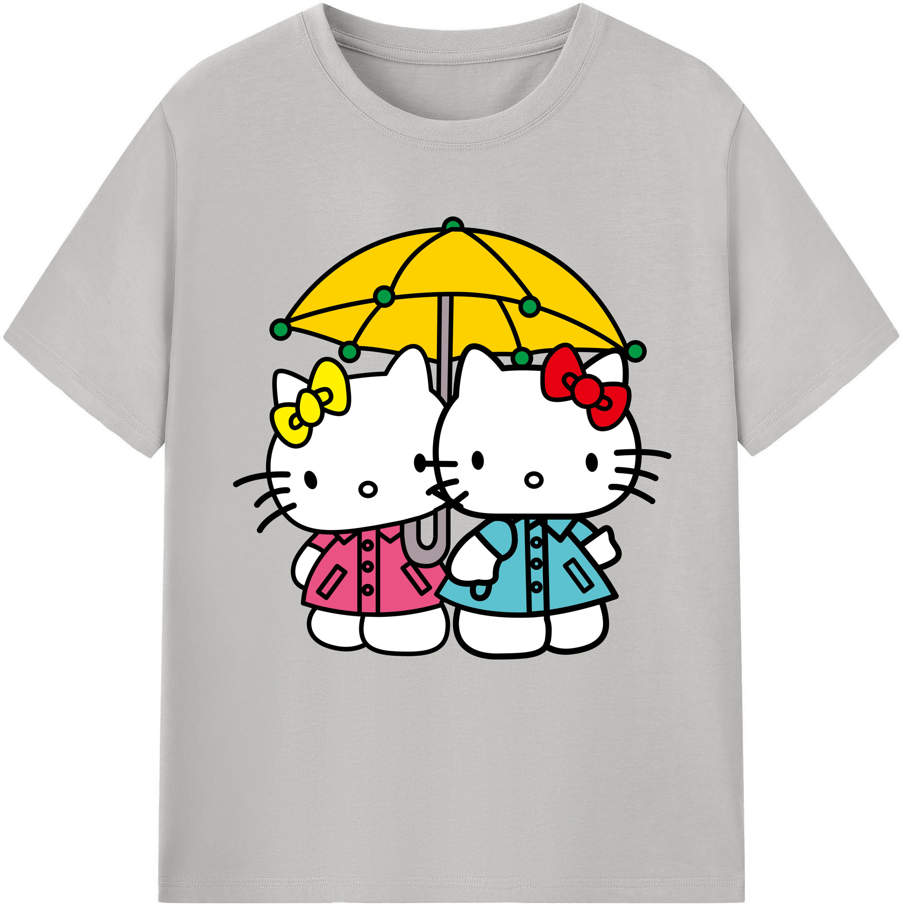 （画像用） Hello Kitty ハローキティ 綿100％半袖Tシャツ（フロントプリント）