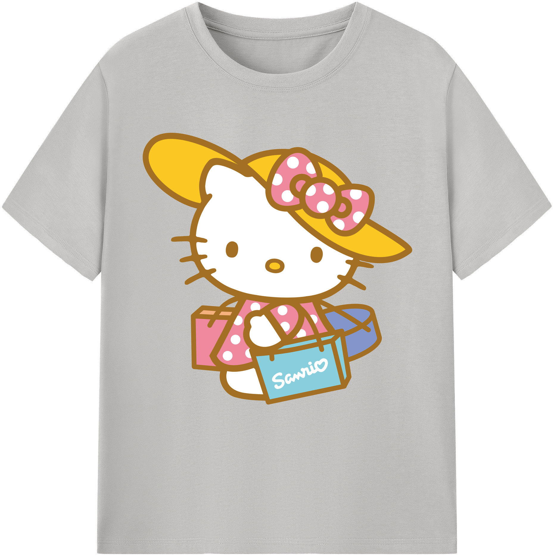（画像用） Hello Kitty ハローキティ 綿100％半袖Tシャツ（フロントプリント）