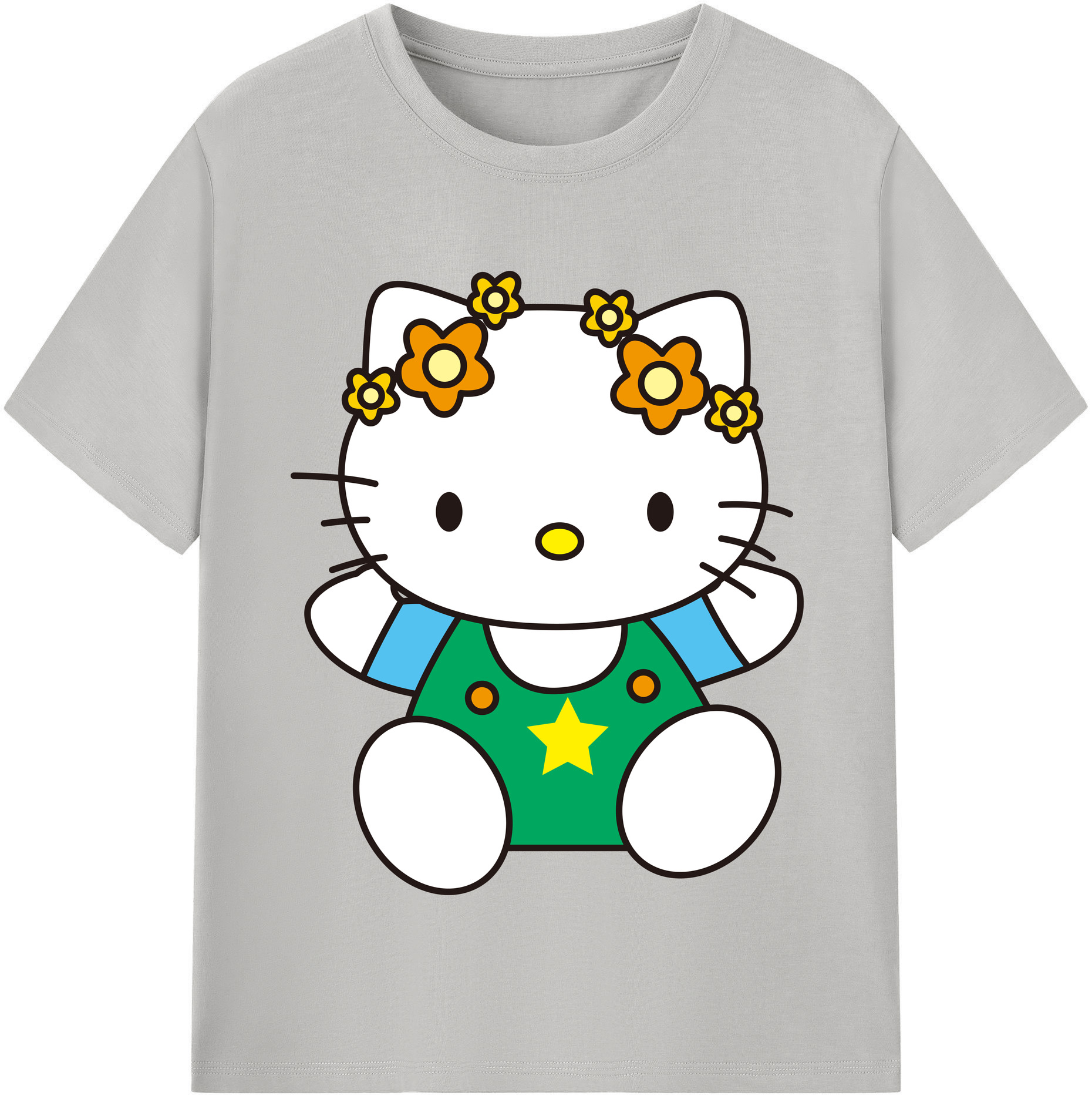 （画像用） Hello Kitty ハローキティ 綿100％半袖Tシャツ（フロントプリント）