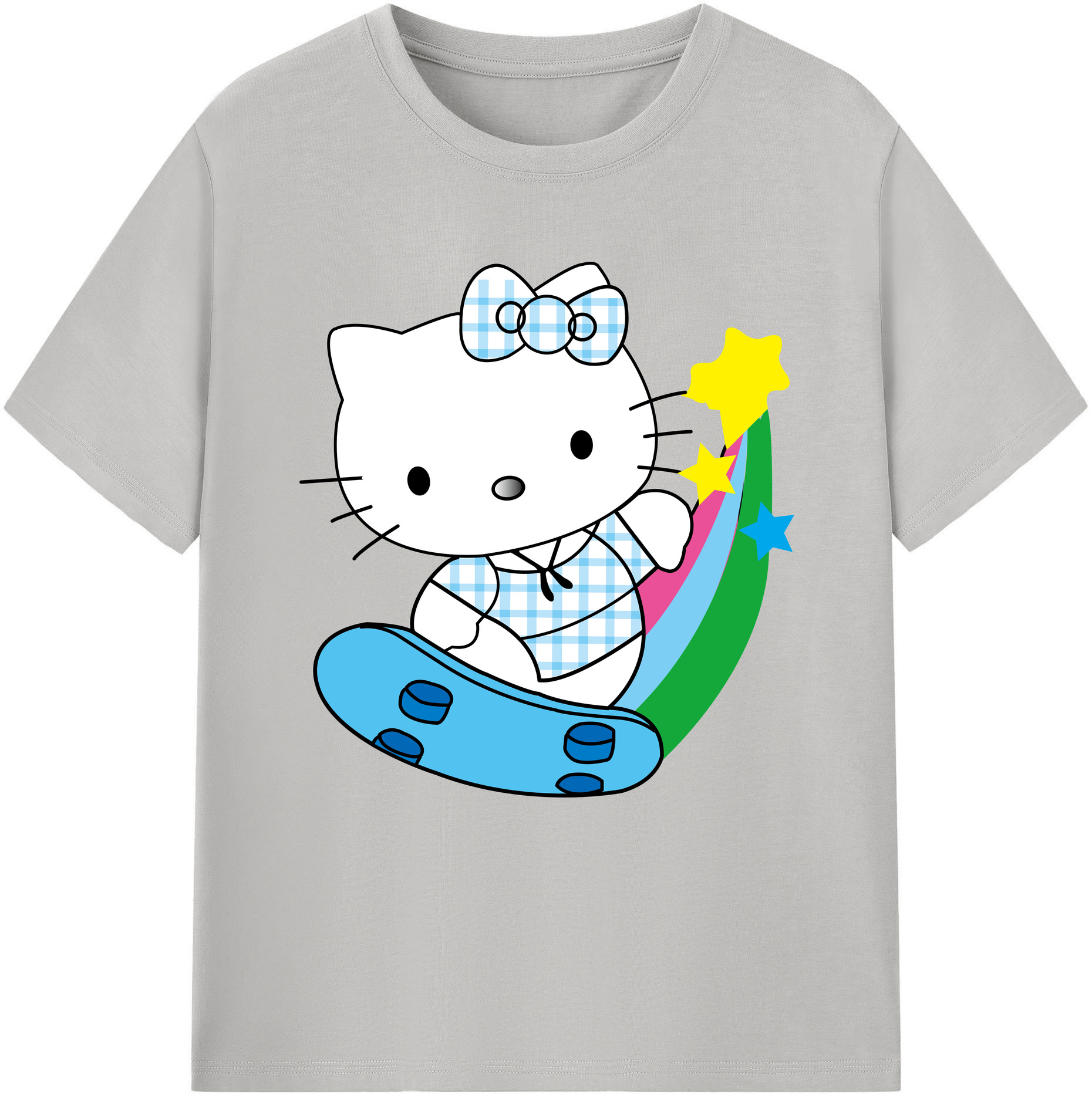 （画像用） Hello Kitty ハローキティ 綿100％半袖Tシャツ（フロントプリント）