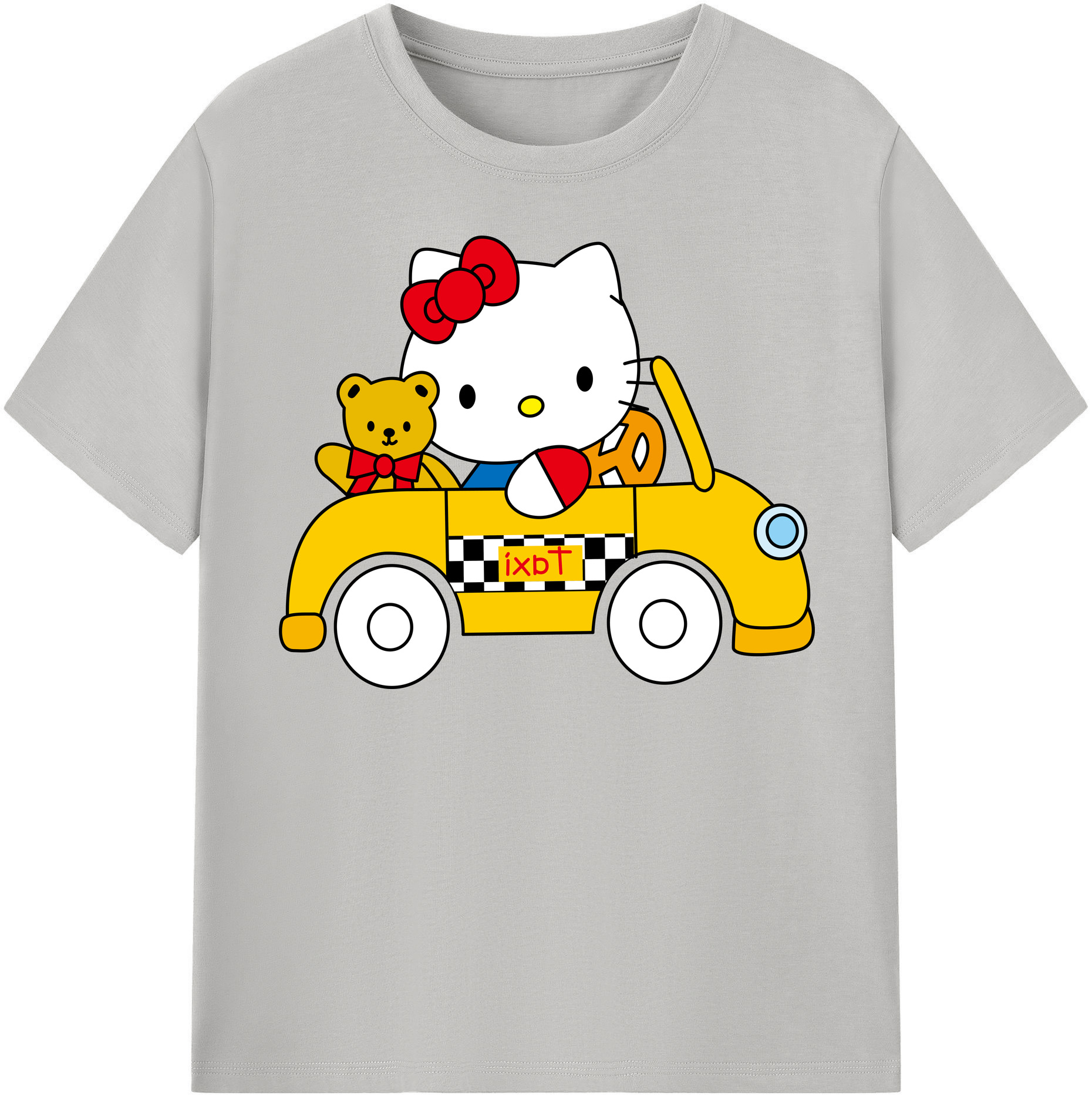 （画像用） Hello Kitty ハローキティ 綿100％半袖Tシャツ（フロントプリント）