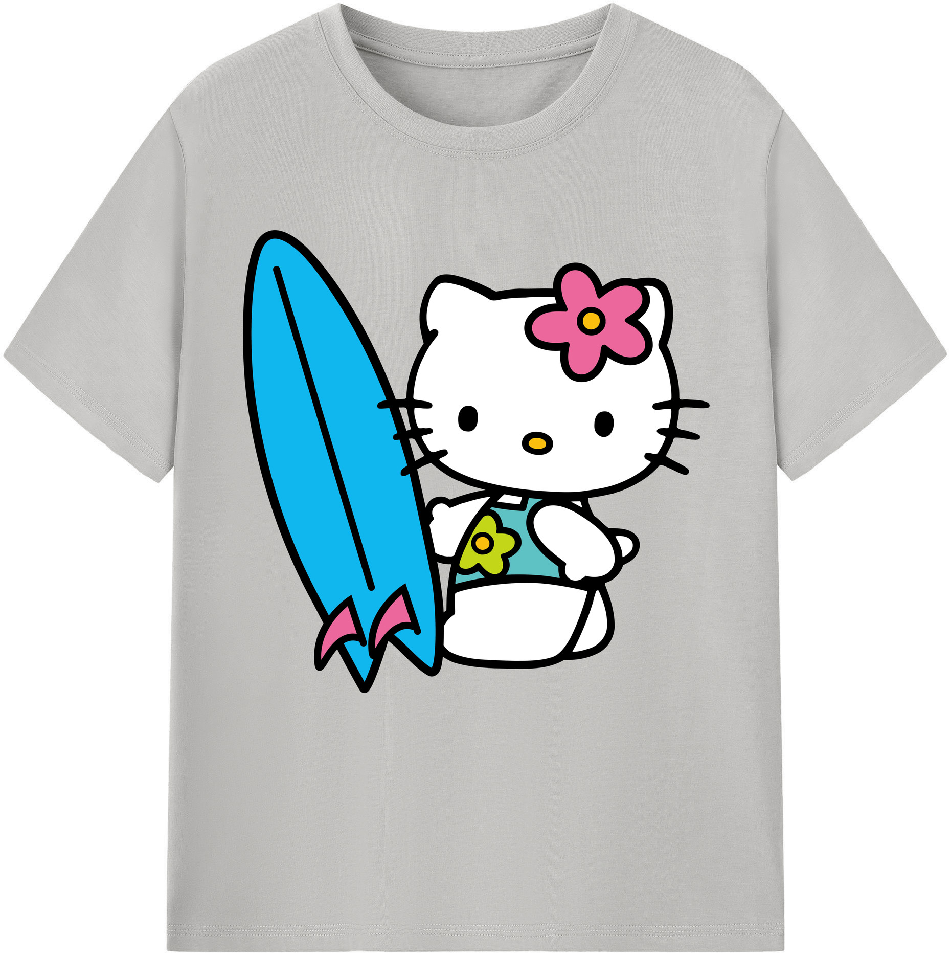 （画像用） Hello Kitty ハローキティ 綿100％半袖Tシャツ（フロントプリント）