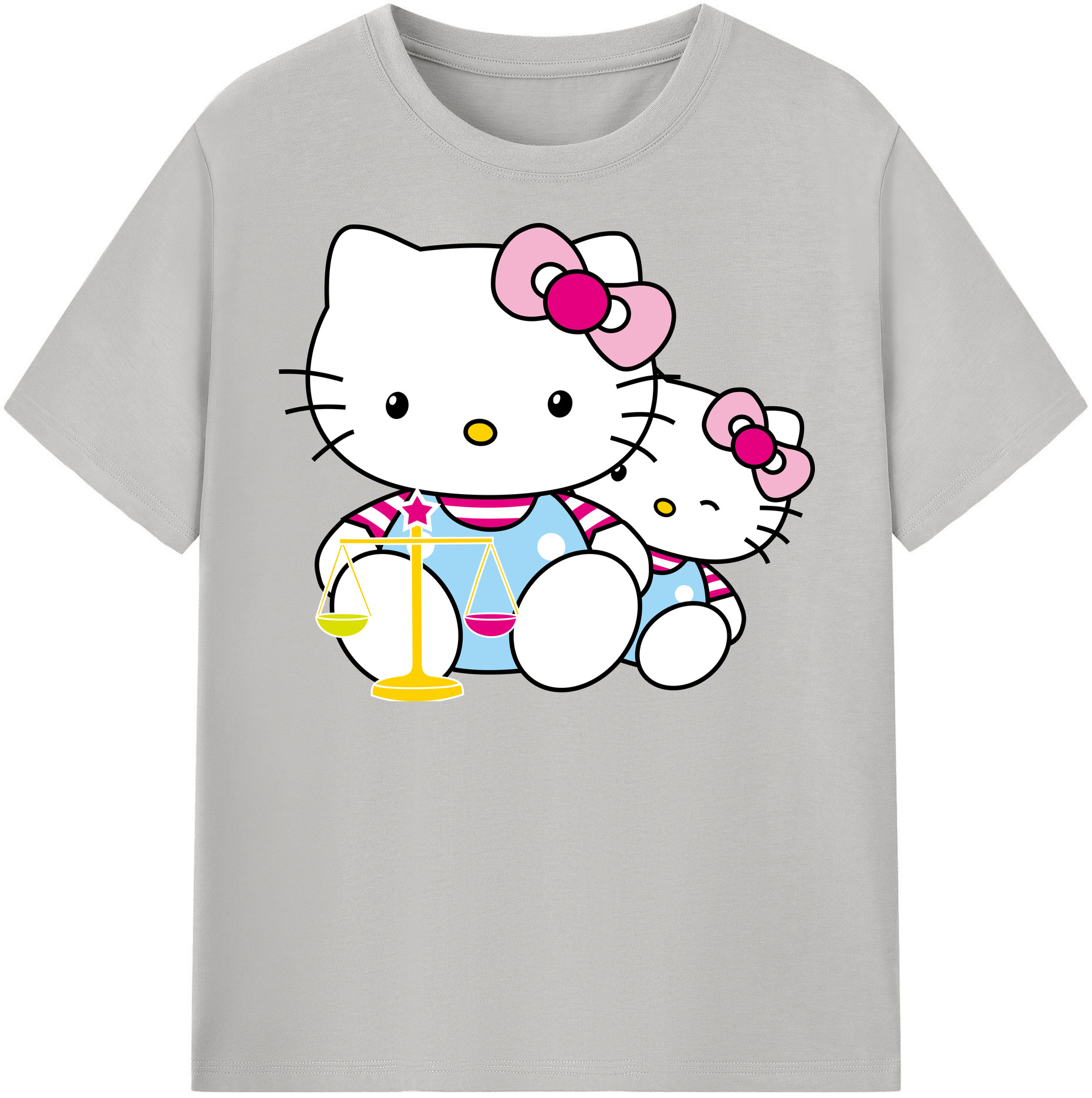 （画像用） Hello Kitty ハローキティ 綿100％半袖Tシャツ（フロントプリント）