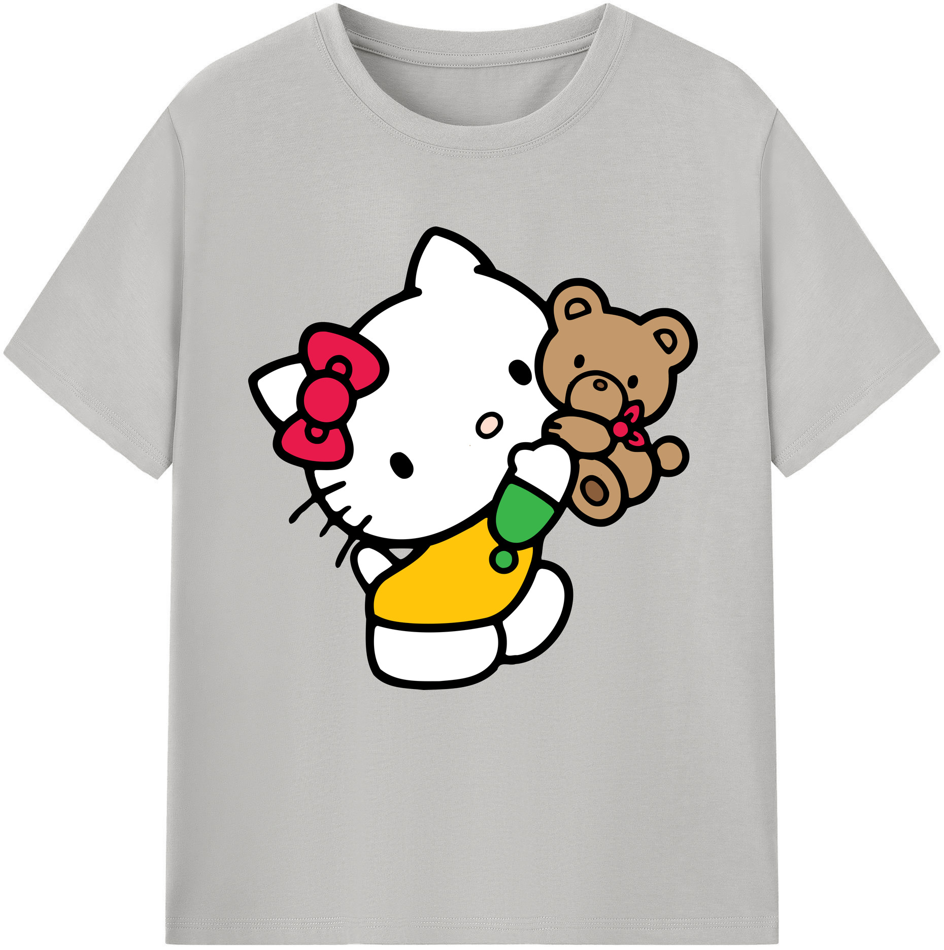 （画像用） Hello Kitty ハローキティ 綿100％半袖Tシャツ（フロントプリント）