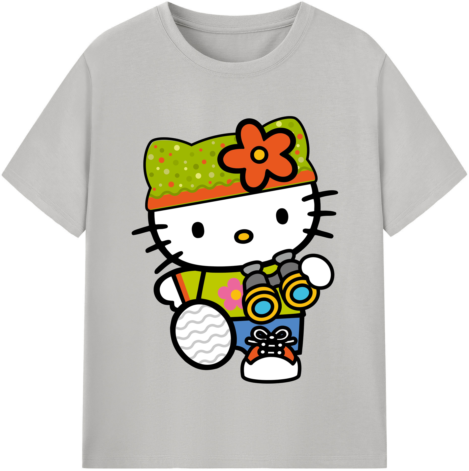（画像用） Hello Kitty ハローキティ 綿100％半袖Tシャツ（フロントプリント）