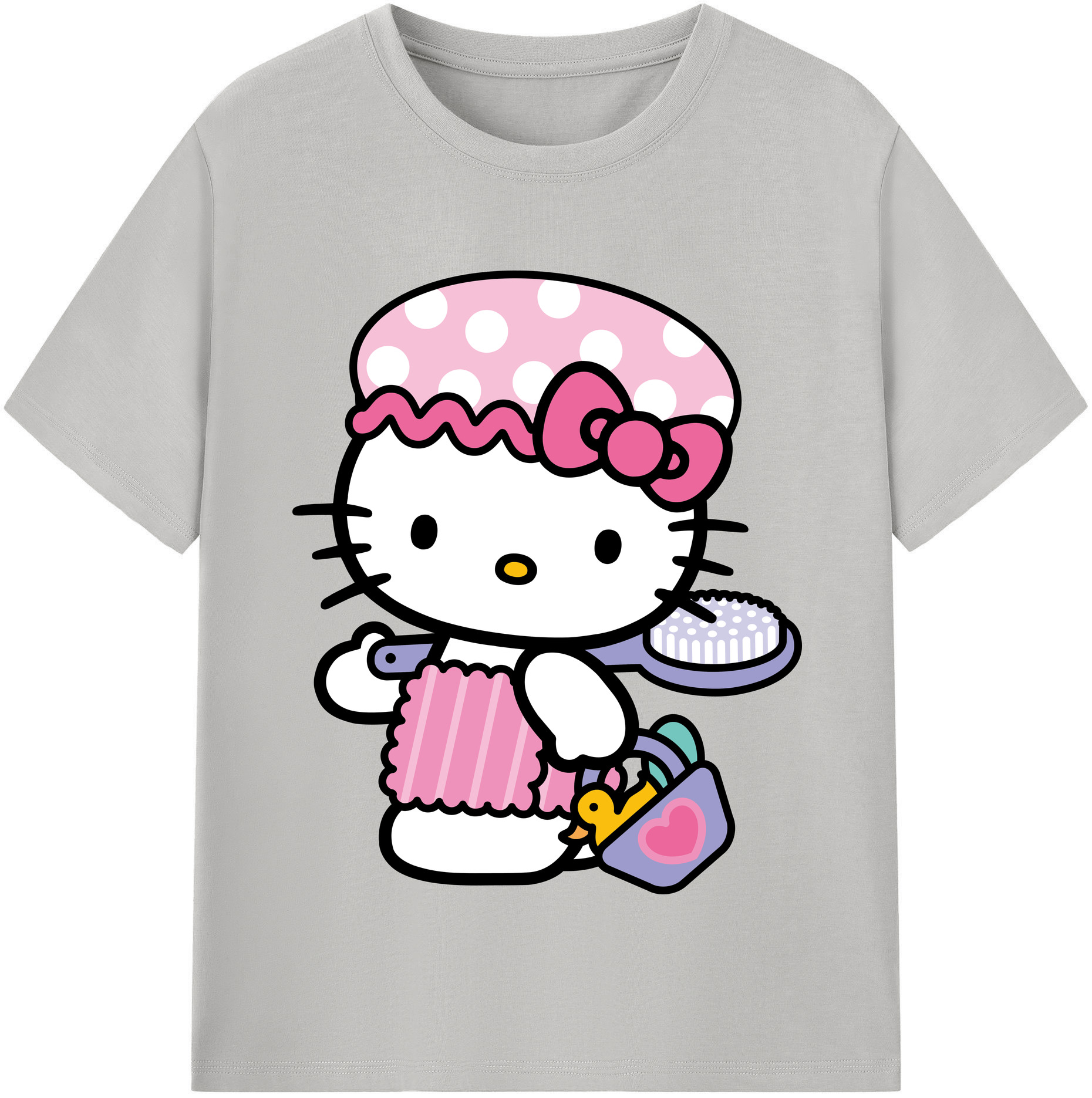（画像用） Hello Kitty ハローキティ 綿100％半袖Tシャツ（フロントプリント）