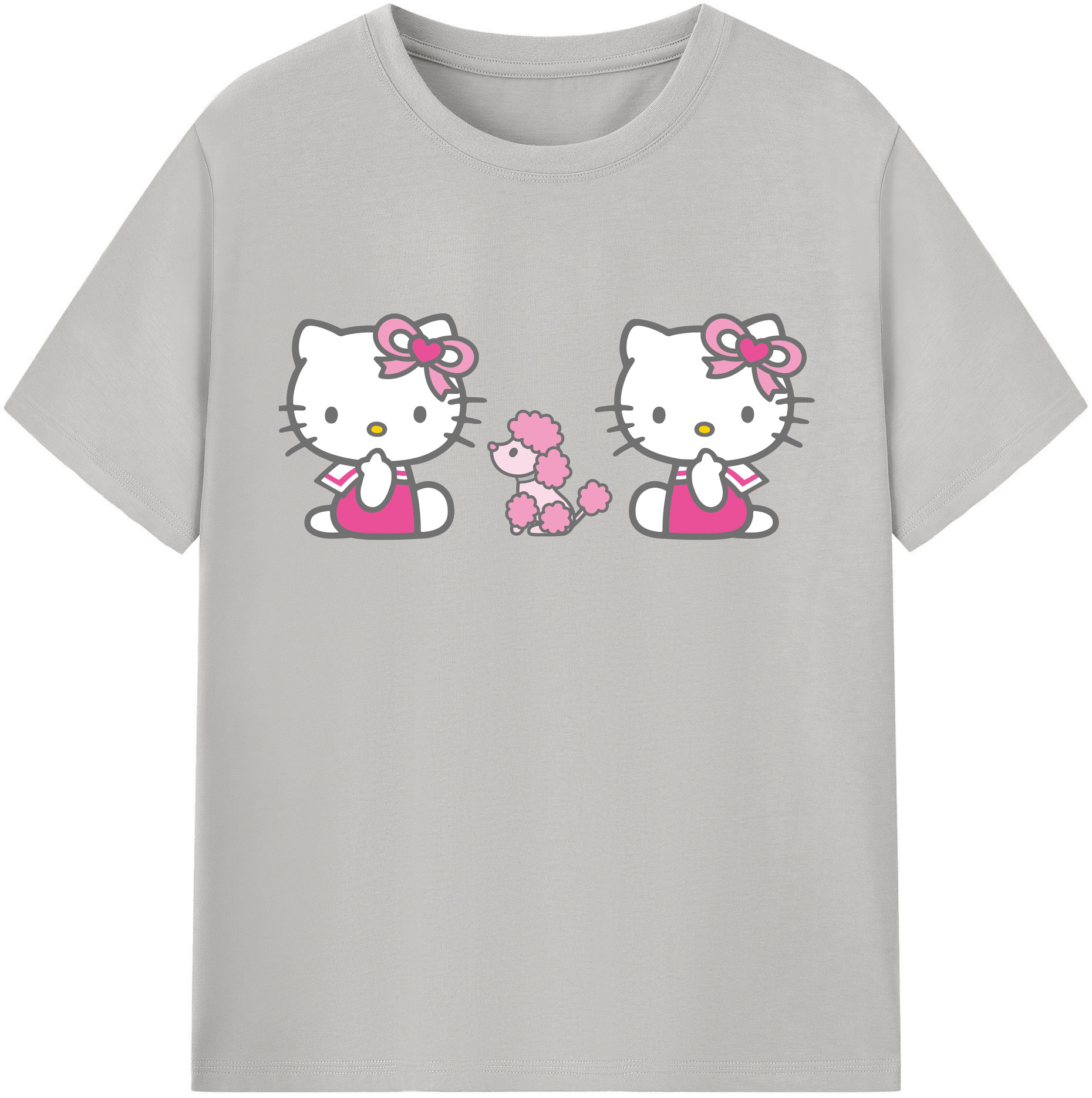 （画像用） Hello Kitty ハローキティ 綿100％半袖Tシャツ（フロントプリント）