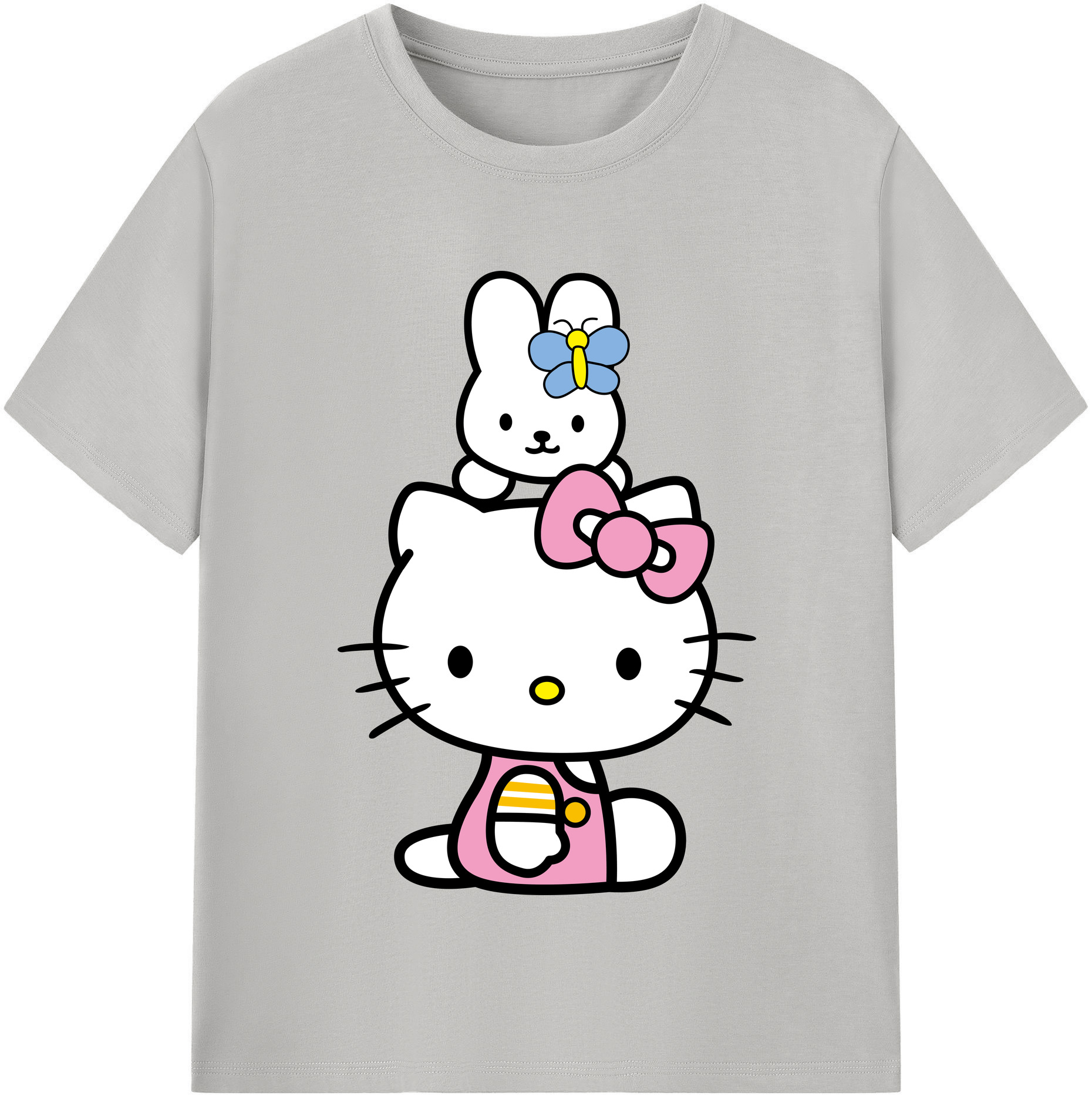 （画像用） Hello Kitty ハローキティ 綿100％半袖Tシャツ（フロントプリント）