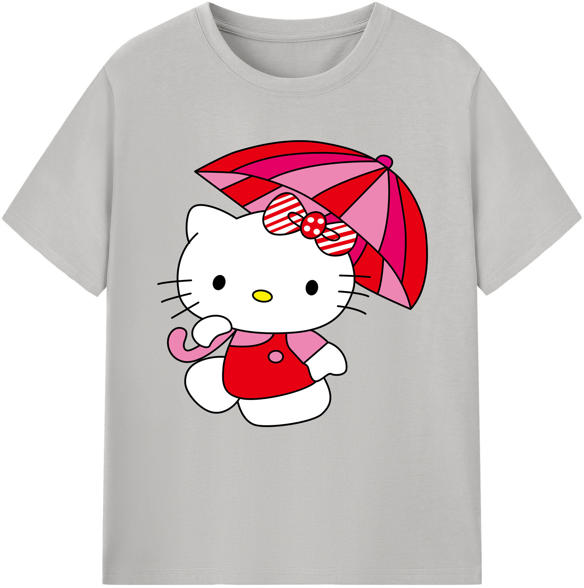 （画像用） Hello Kitty ハローキティ 綿100％半袖Tシャツ（フロントプリント）