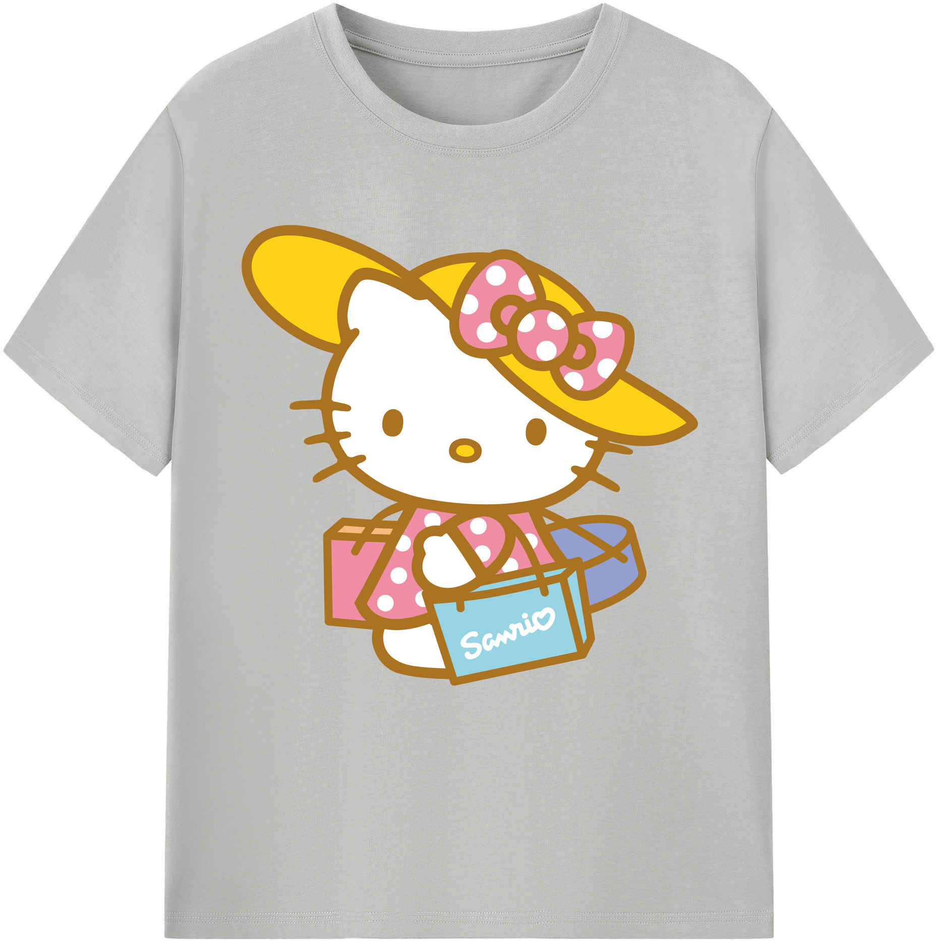 （画像用） Hello Kitty ハローキティ 綿100％半袖Tシャツ（フロントプリント）