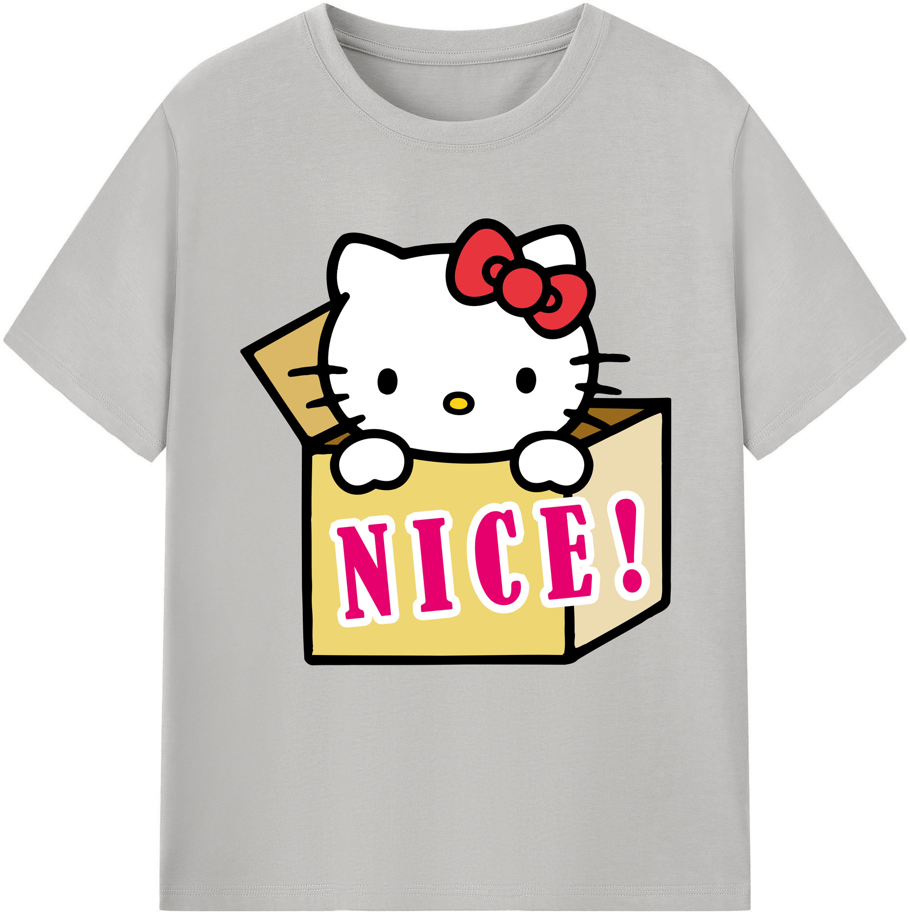 （画像用） Hello Kitty ハローキティ 綿100％半袖Tシャツ（フロントプリント）