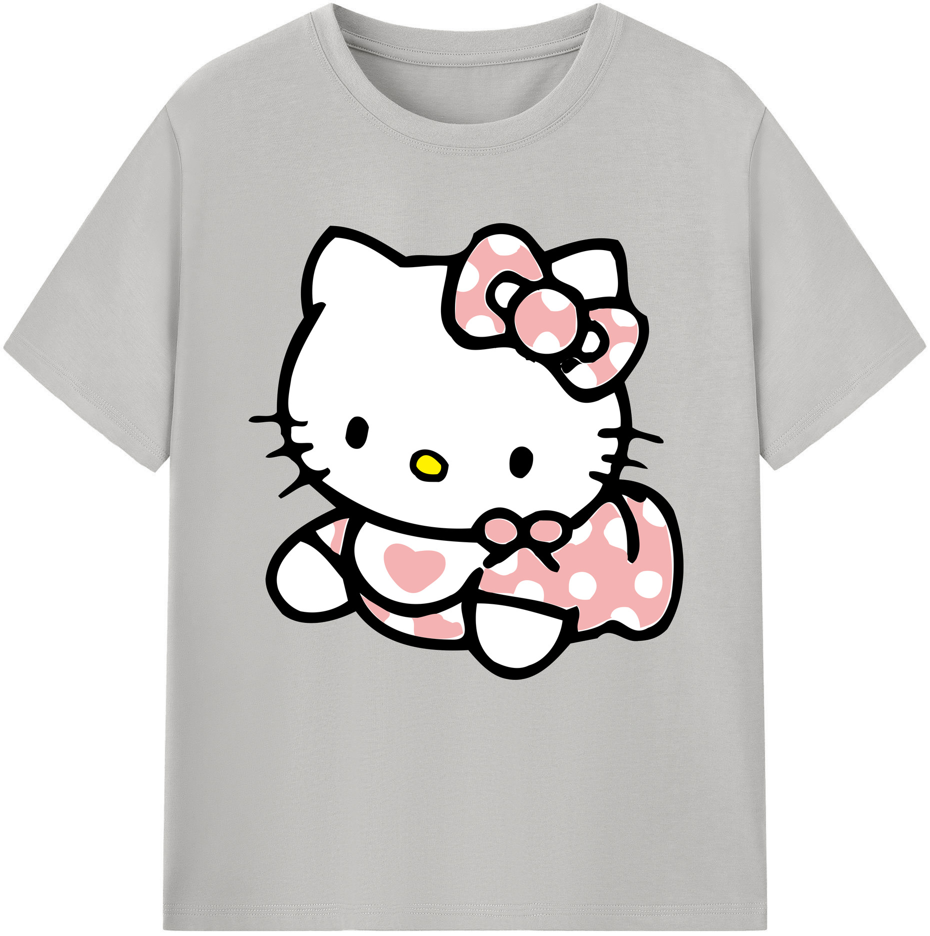（画像用） Hello Kitty ハローキティ 綿100％半袖Tシャツ（フロントプリント）