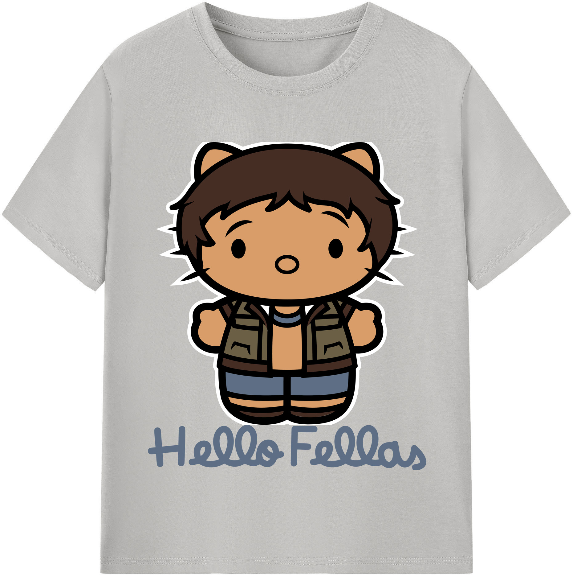 （画像用） Hello Kitty ハローキティ 綿100％半袖Tシャツ（フロントプリント）